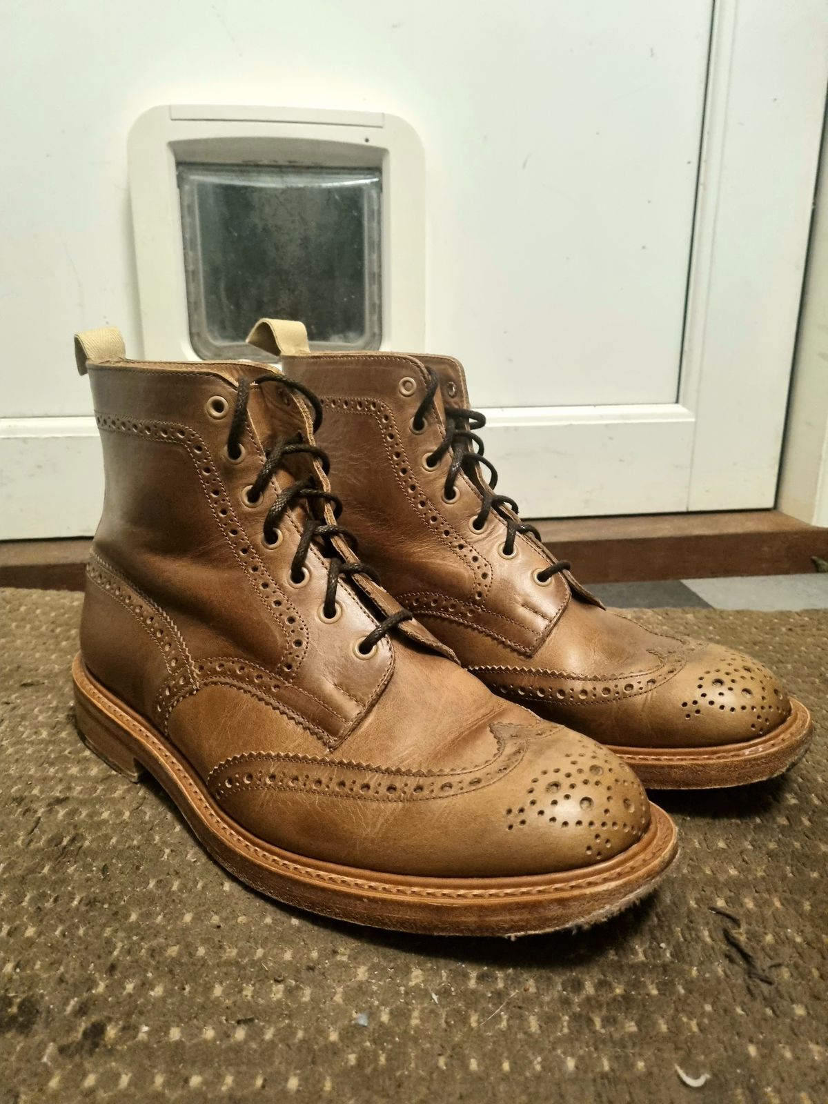 Photo by JSD on February 26, 2025 of the Tricker's Stow Country Boot in Horween Natural Chromexcel.