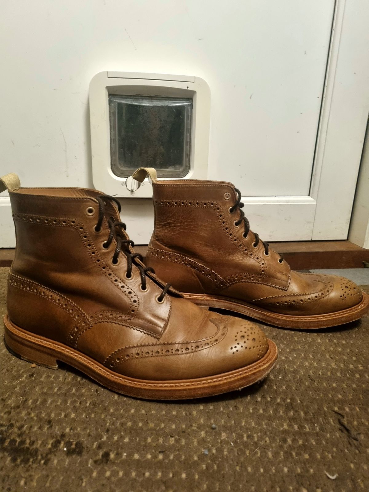 Photo by JSD on February 26, 2025 of the Tricker's Stow Country Boot in Horween Natural Chromexcel.
