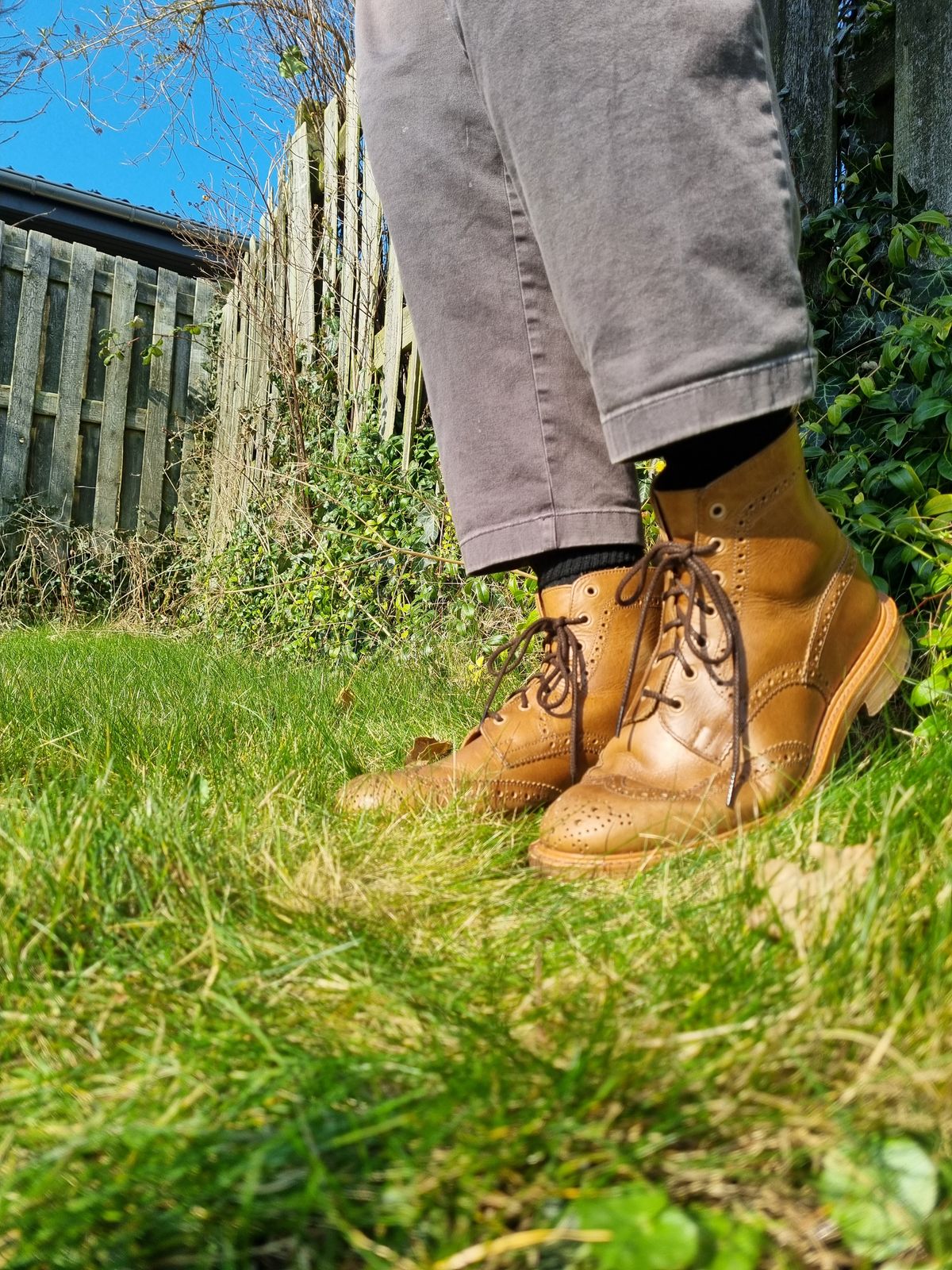 Photo by JSD on March 10, 2025 of the Tricker's Stow Country Boot in Horween Natural Chromexcel.