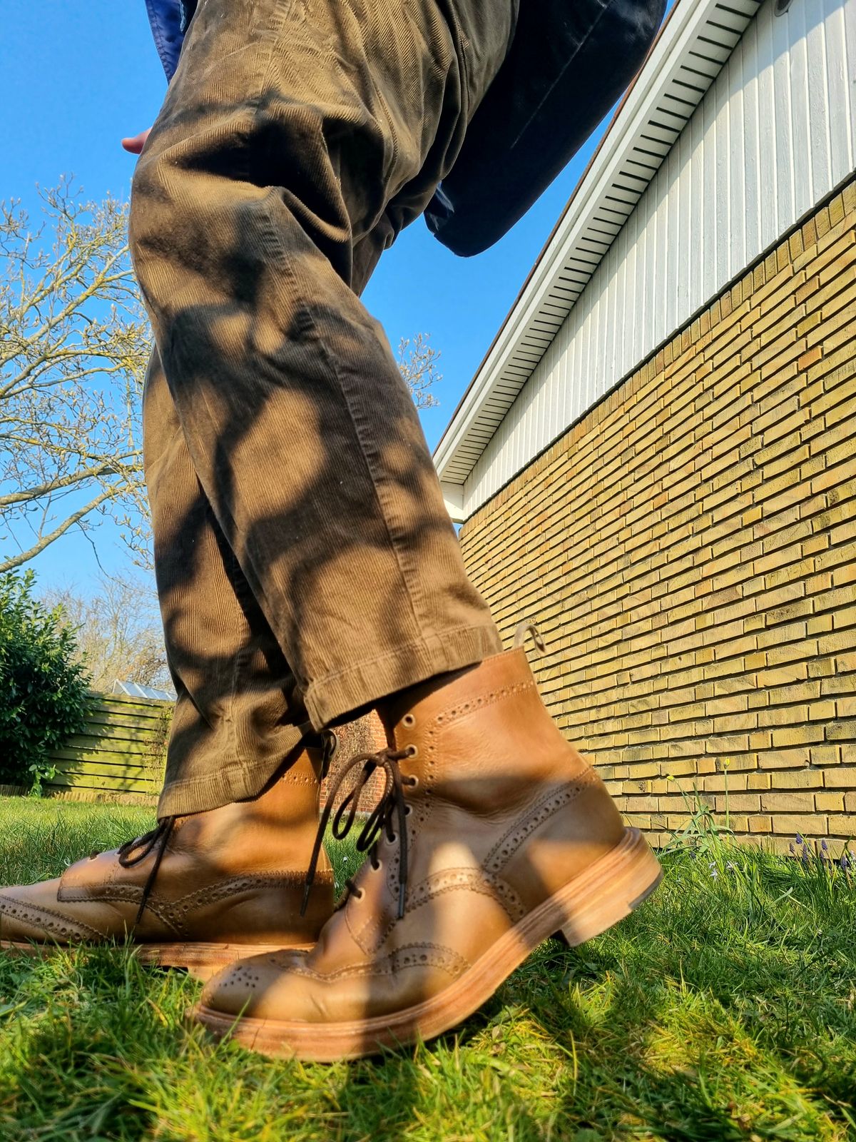 Photo by JSD on March 24, 2025 of the Tricker's Stow Country Boot in Horween Natural Chromexcel.