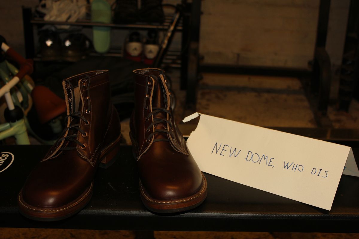 Photo by JSD on October 4, 2025 of the White's Semi-Dress in Horween Brown Chromexcel.