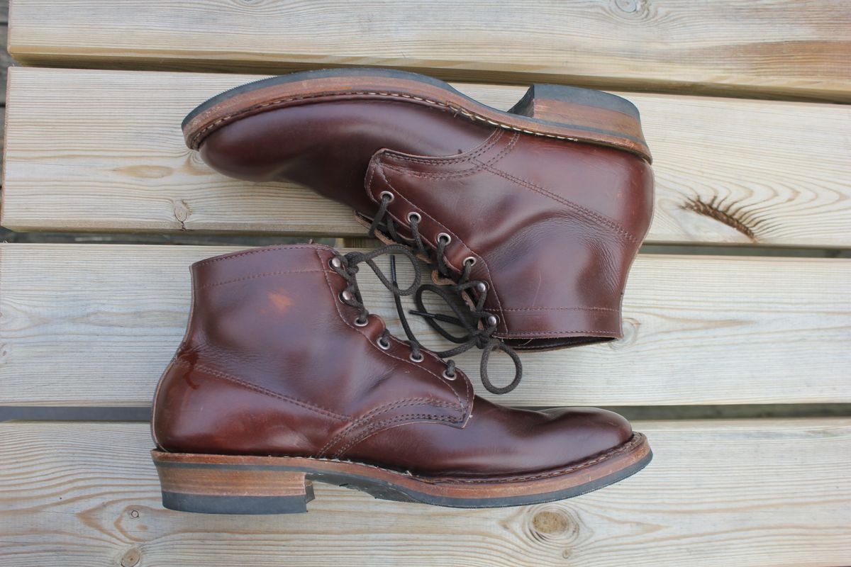 Photo by JSD on December 2, 2025 of the White's Semi-Dress in Horween Brown Chromexcel.