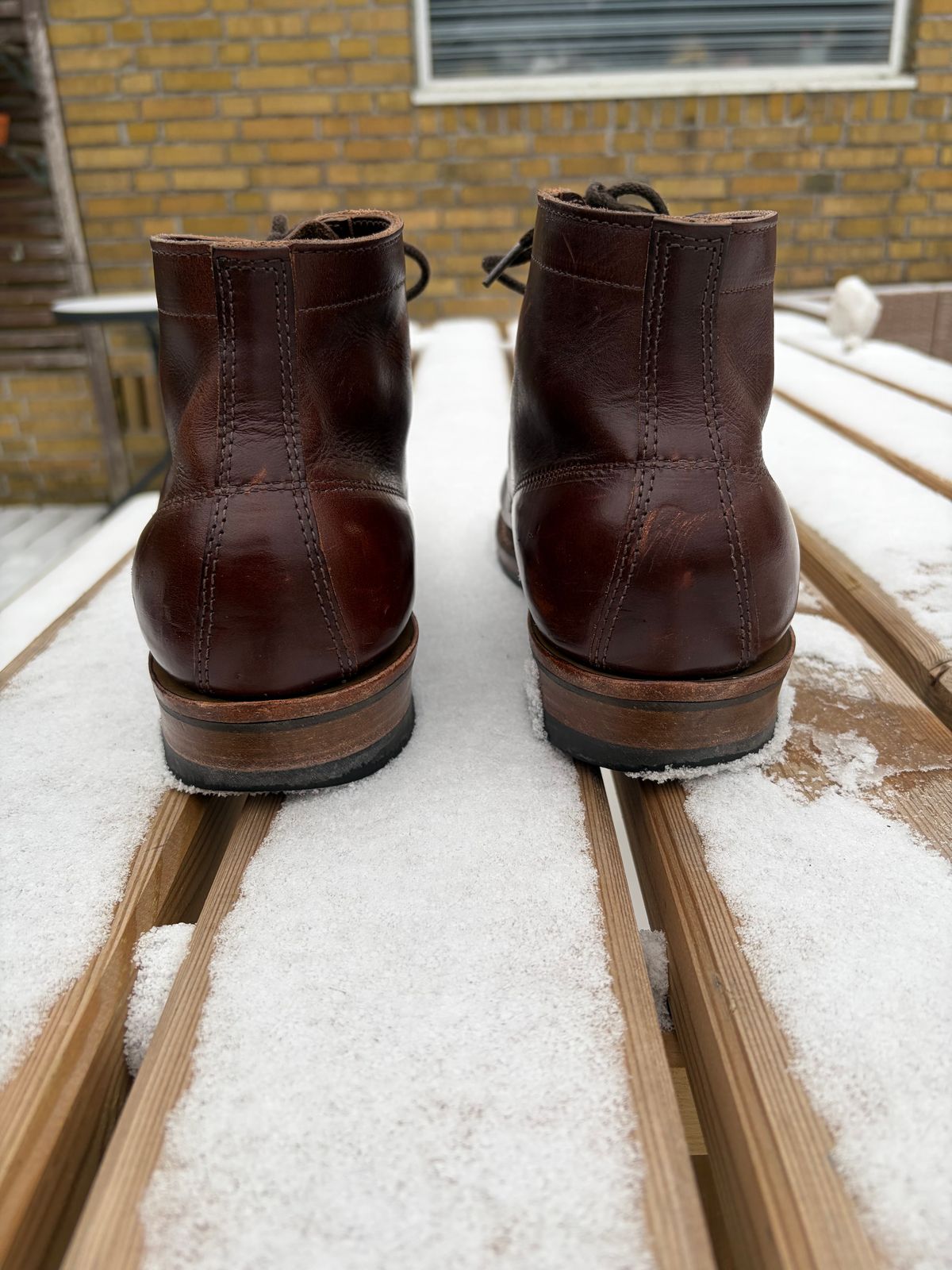 Photo by JSD on January 31, 2026 of the White's Semi-Dress in Horween Brown Chromexcel.