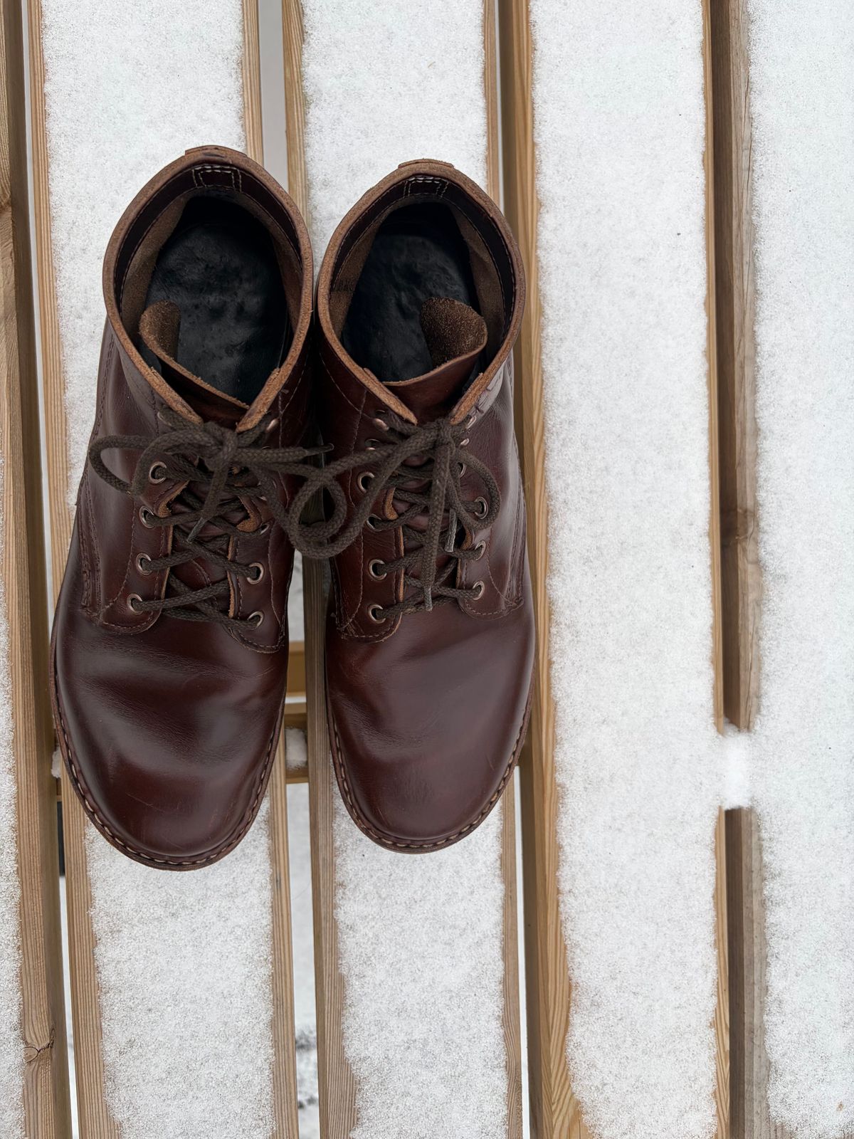 Photo by JSD on January 31, 2026 of the White's Semi-Dress in Horween Brown Chromexcel.