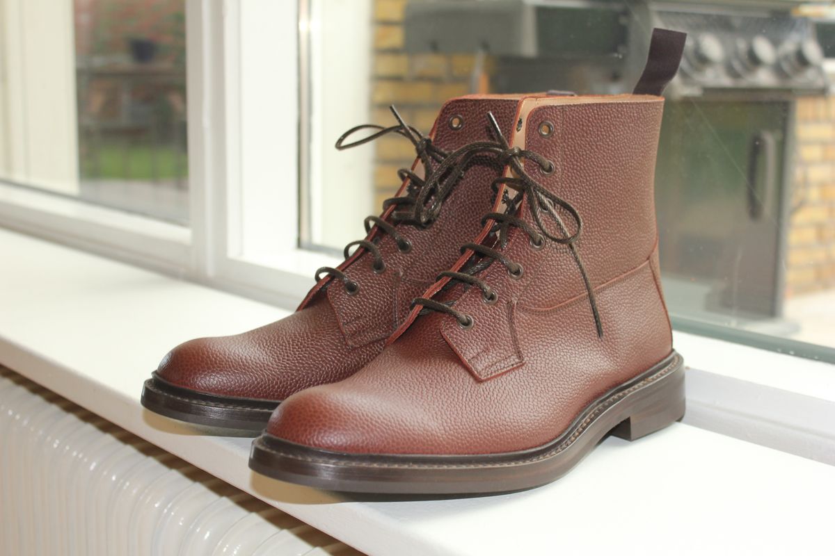 Photo by JSD on August 6, 2025 of the Tricker's Burford Country Boot in Brown Zug Grain.