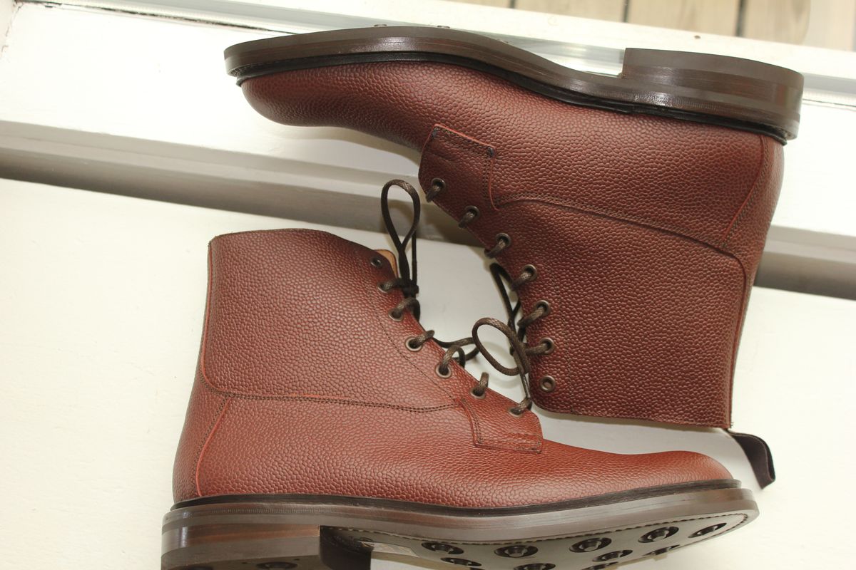 Photo by JSD on August 6, 2025 of the Tricker's Burford Country Boot in Brown Zug Grain.