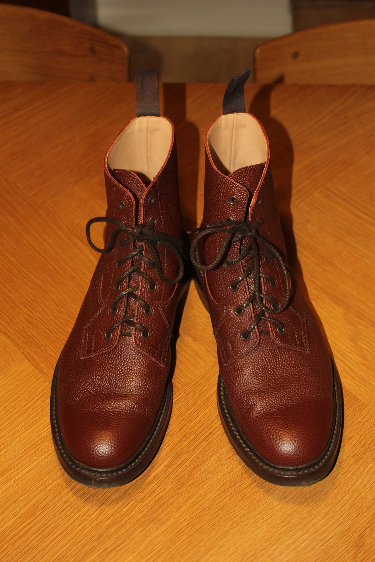 Photo by JSD on August 28, 2025 of the Tricker's Burford Country Boot in Brown Zug Grain.
