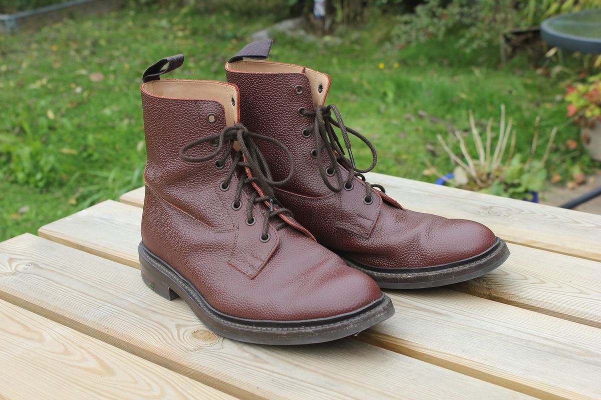 Photo by JSD on October 9, 2025 of the Tricker's Burford Country Boot in Brown Zug Grain.