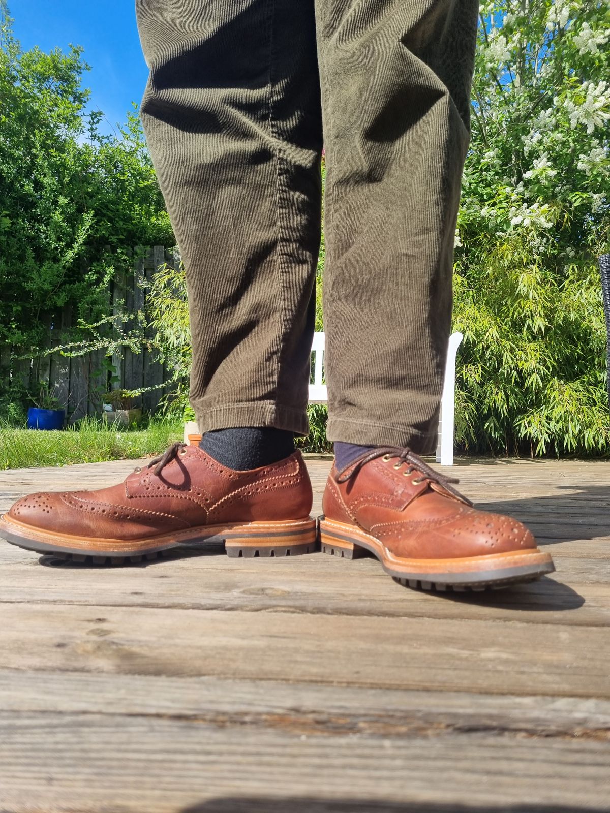 Photo by JSD on May 5, 2025 of the Tricker's Bourton Country Shoe in Whiskey Pampus.