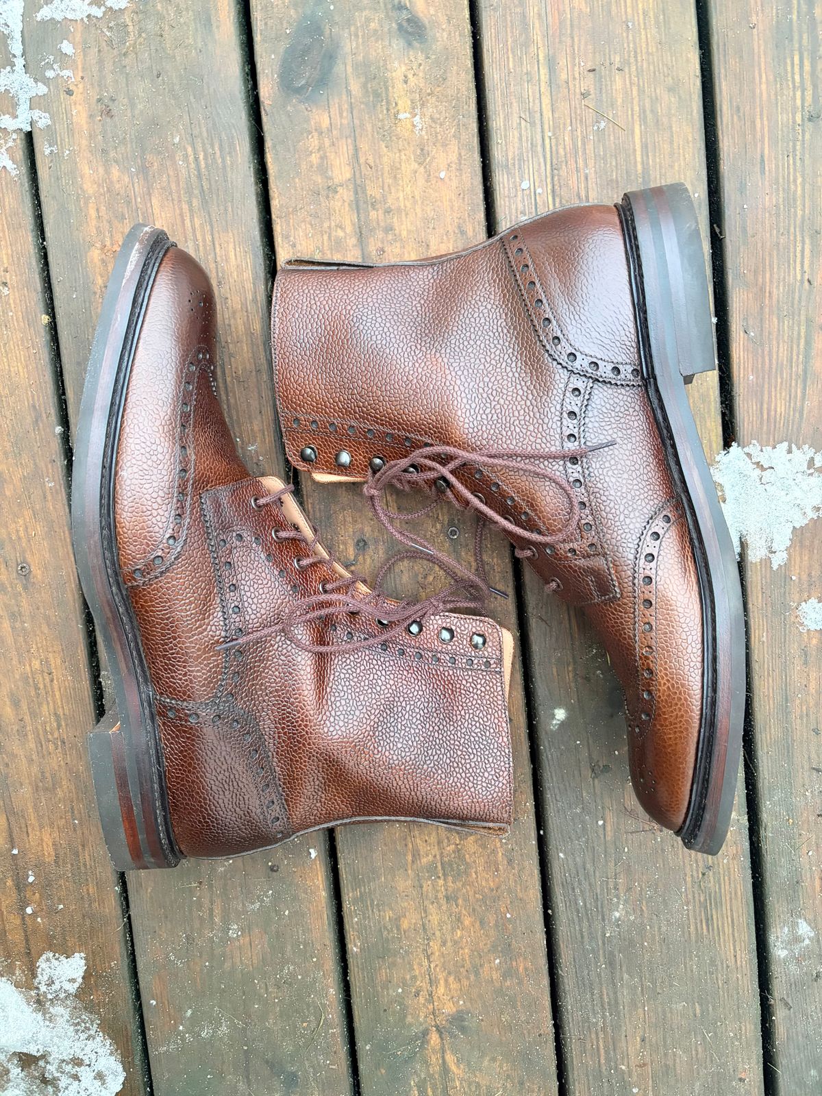 Photo by JSD on February 11, 2026 of the Crockett & Jones Islay in Dark Brown Scotch Grain.