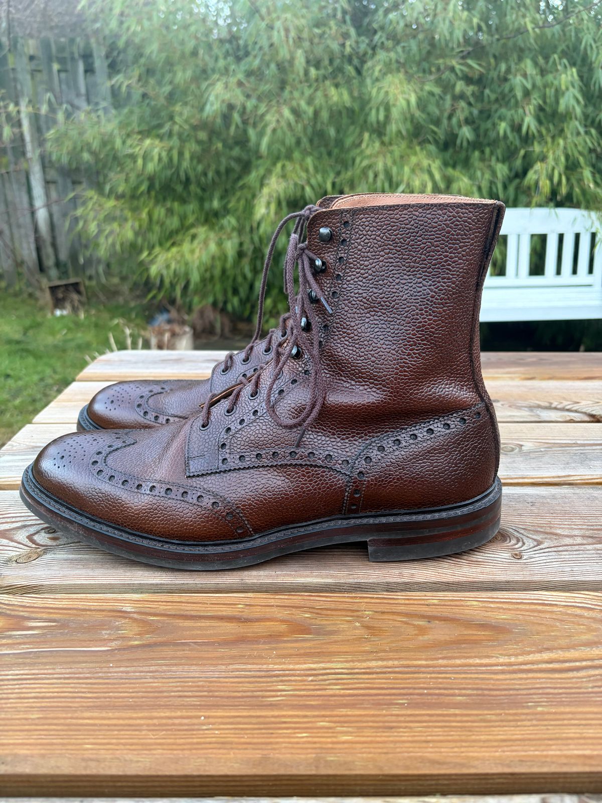 Photo by JSD on March 1, 2026 of the Crockett & Jones Islay in Dark Brown Scotch Grain.