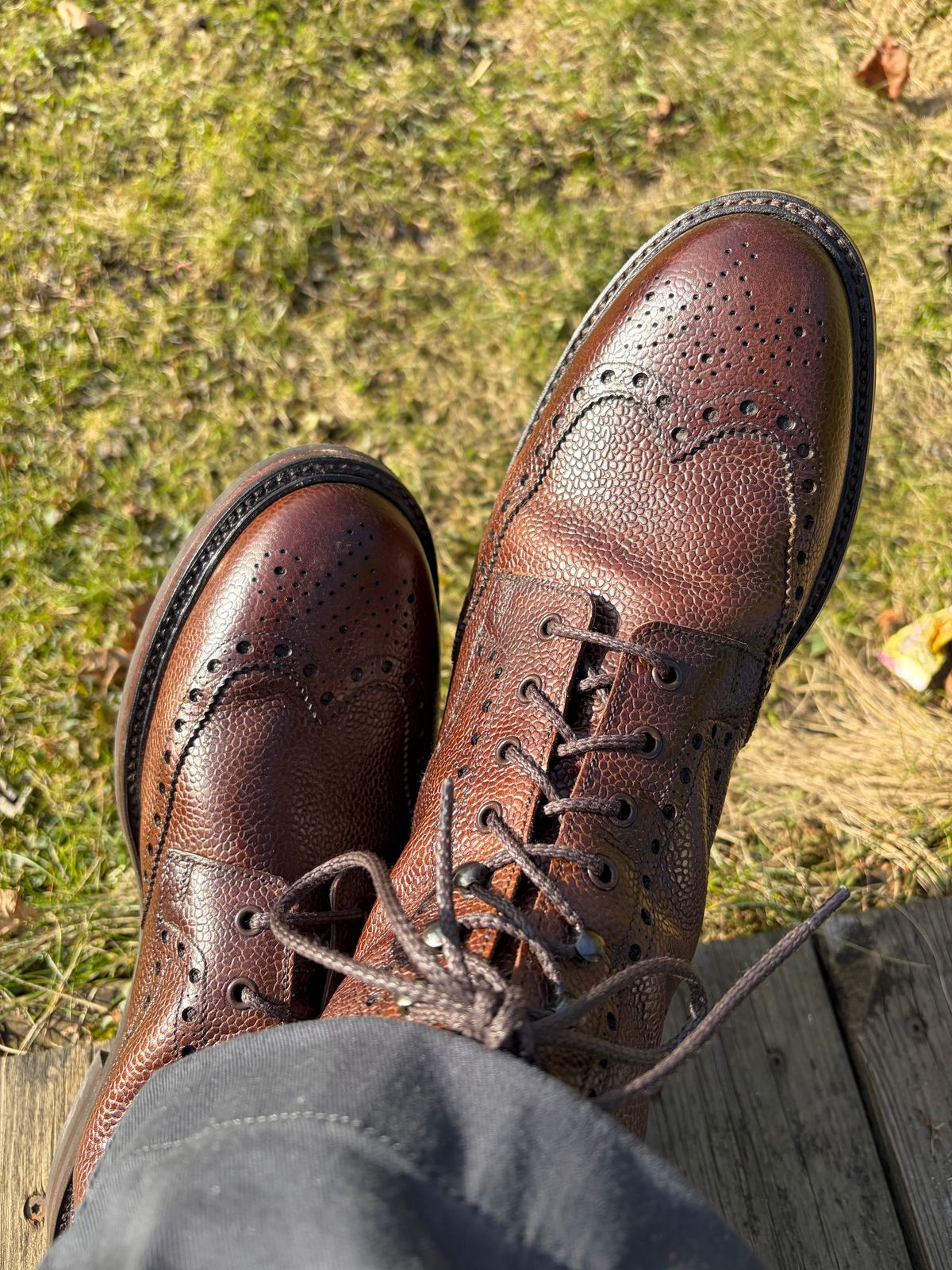 Photo by JSD on March 10, 2026 of the Crockett & Jones Islay in Dark Brown Scotch Grain.