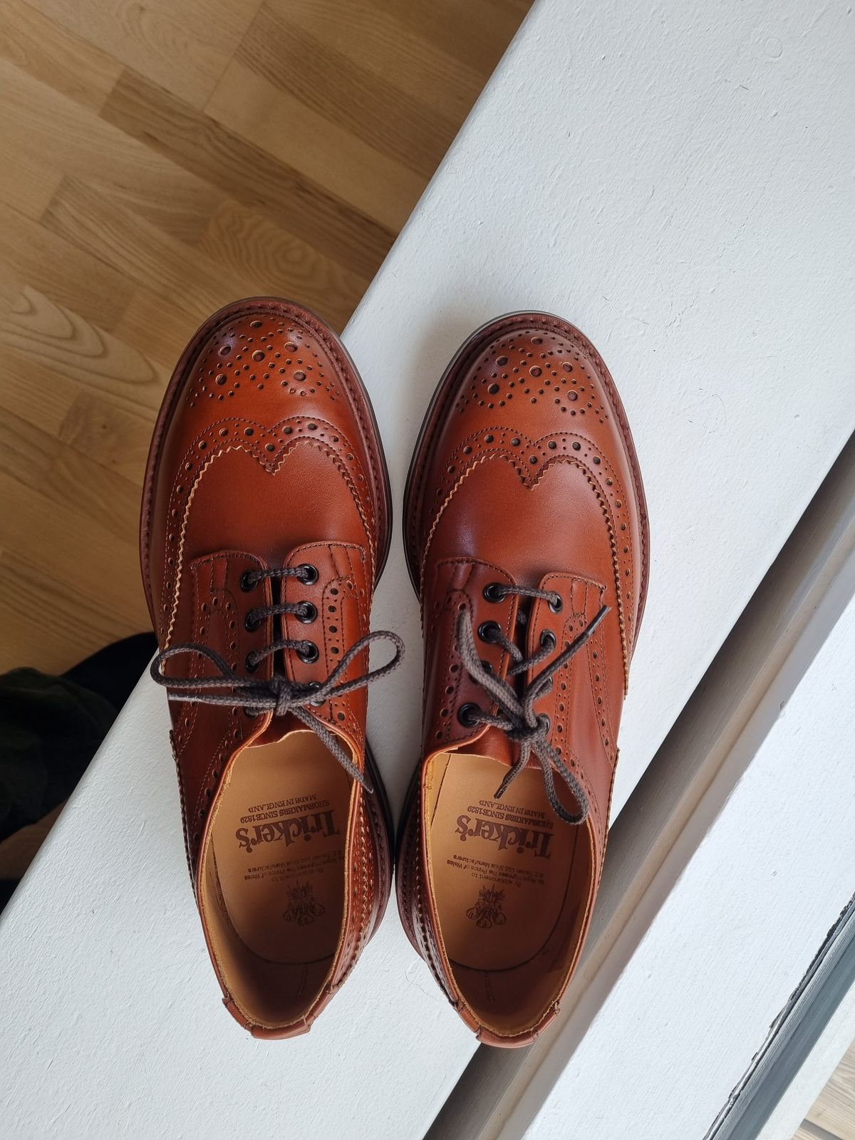Photo by JSD on June 20, 2025 of the Tricker's Bourton Country Shoe in Marron Antique.
