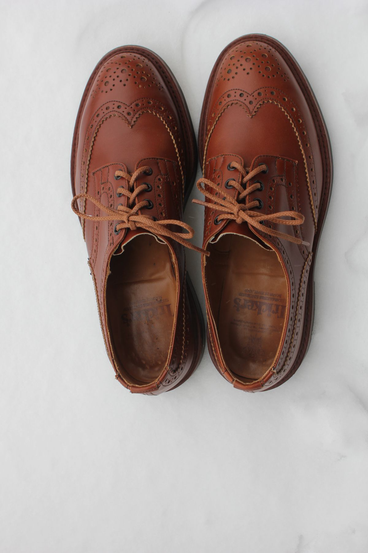 Photo by JSD on February 7, 2026 of the Tricker's Bourton Country Shoe in Marron Antique.