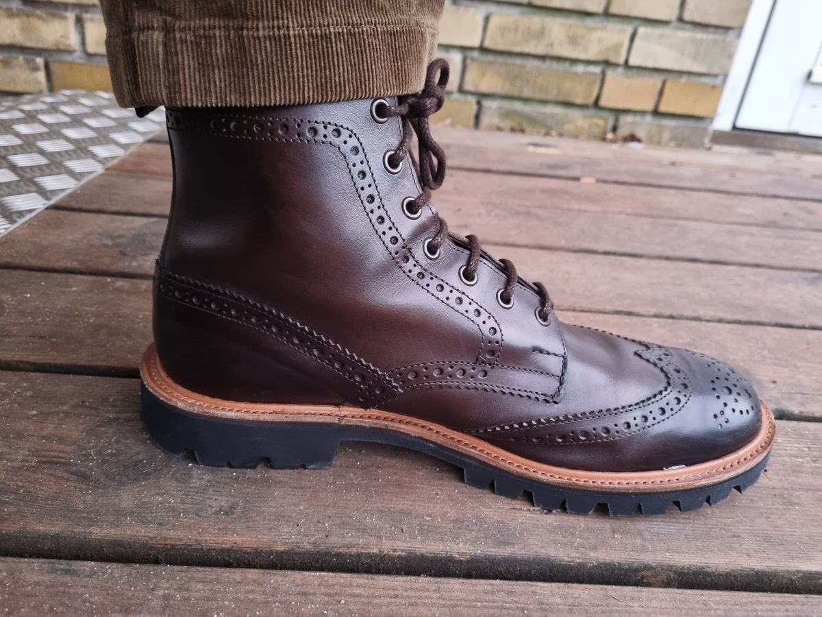 Photo by JSD on November 14, 2024 of the Tricker's Stow Country Boot in Cafe Burnished Calf.