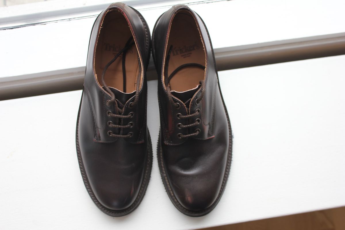 Photo by JSD on October 28, 2025 of the Tricker's Daniel Tramping Shoe in Espresso Juniper Calf.