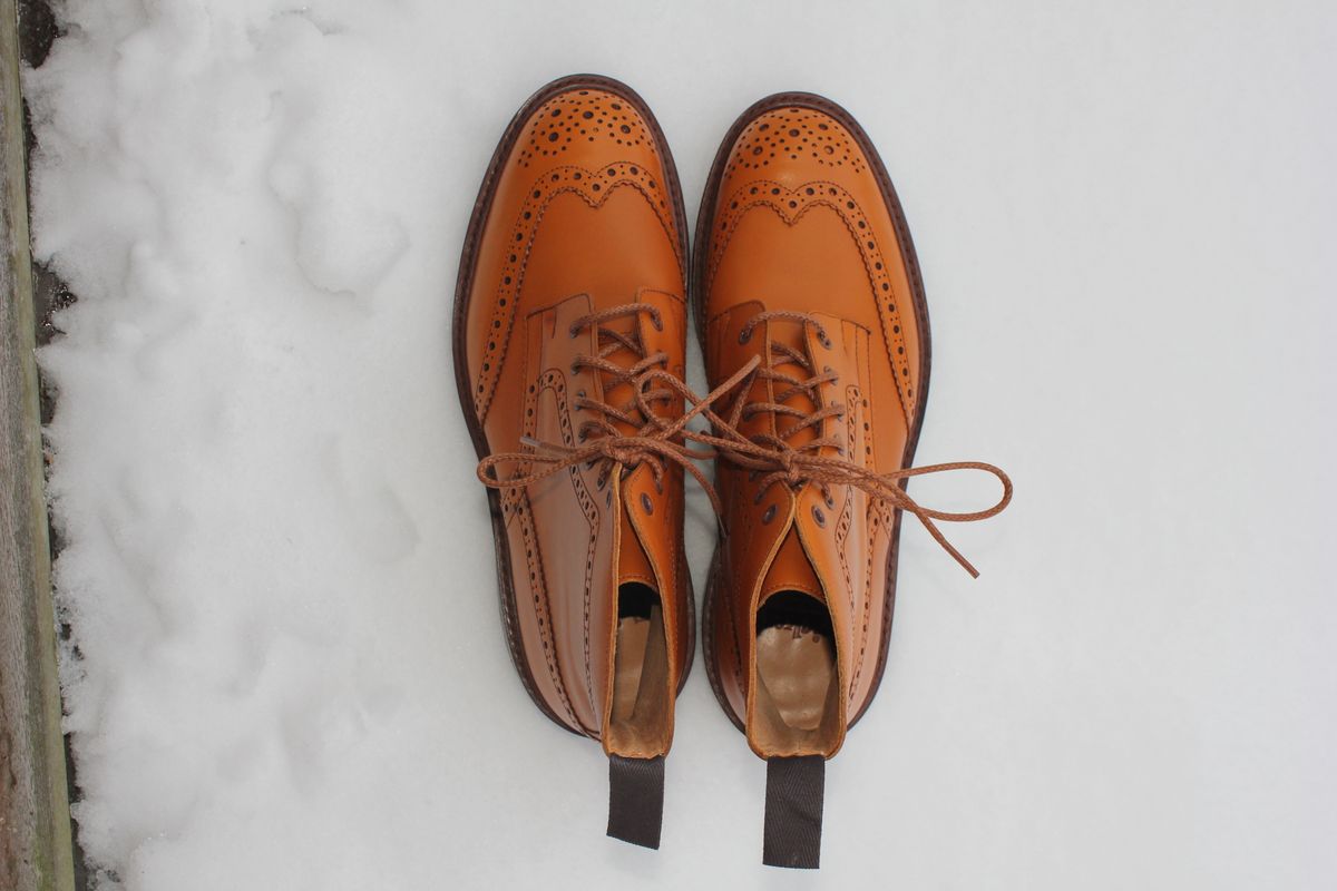 Photo by JSD on February 7, 2026 of the Tricker's Stow Country Boot in Acorn Antique.