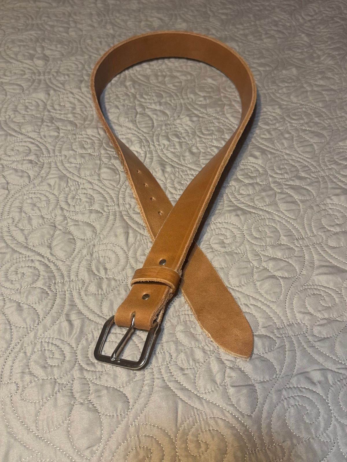 Photo by Bootsforever on October 5, 2025 of the Jay’s Custom Leather In Muddy Pond, Tennessee No Model Number in Waxed Natural Veg Tan.