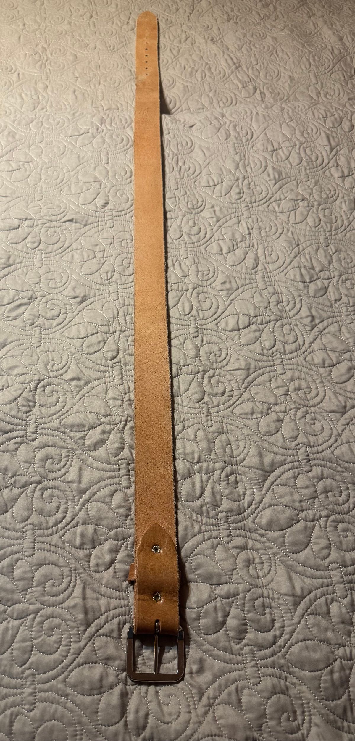 Photo by Bootsforever on October 5, 2025 of the Jay’s Custom Leather In Muddy Pond, Tennessee No Model Number in Waxed Natural Veg Tan.