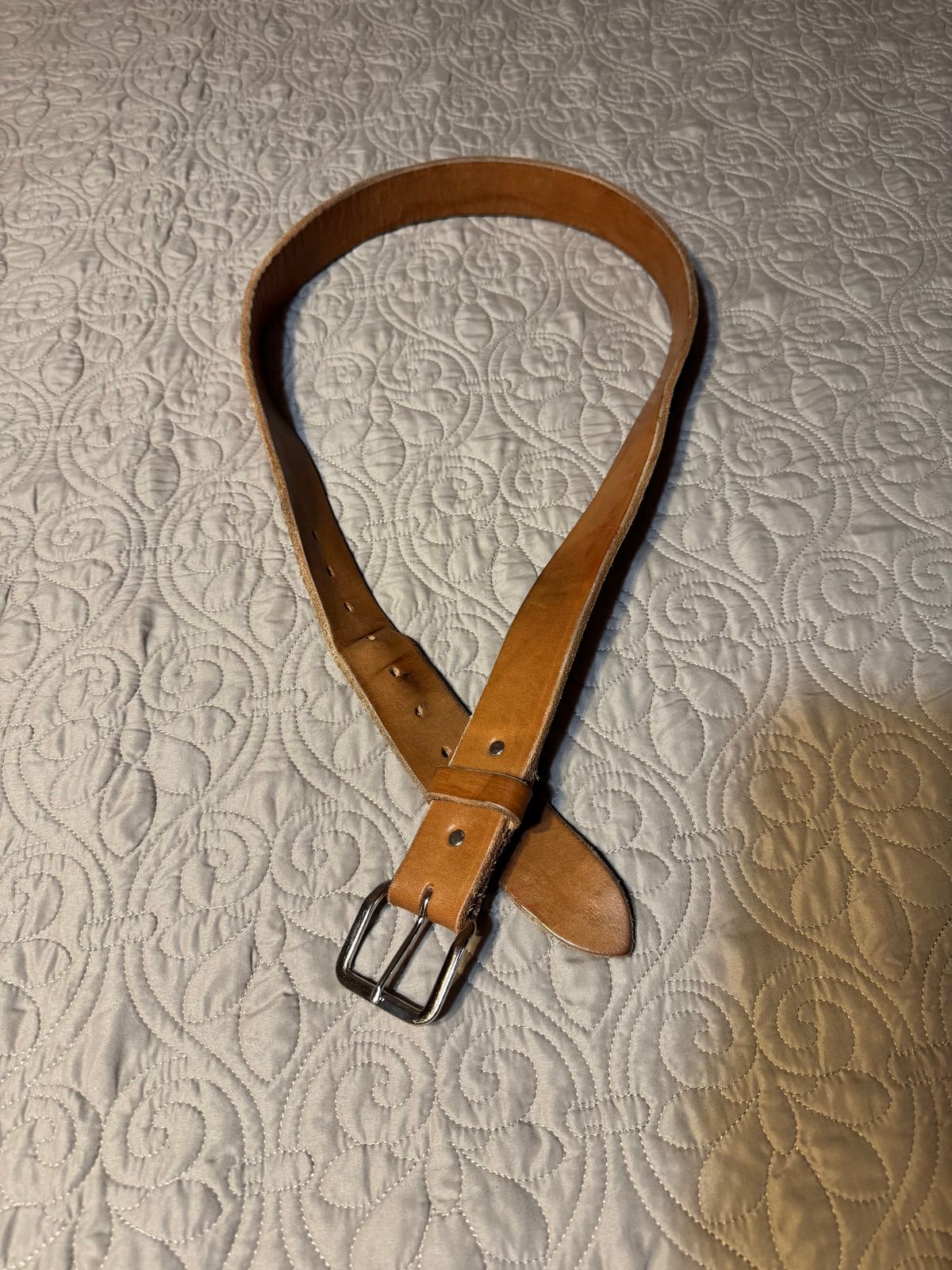 Photo by Bootsforever on November 2, 2025 of the Jay’s Custom Leather In Muddy Pond, Tennessee No Model Number in Waxed Natural Veg Tan.