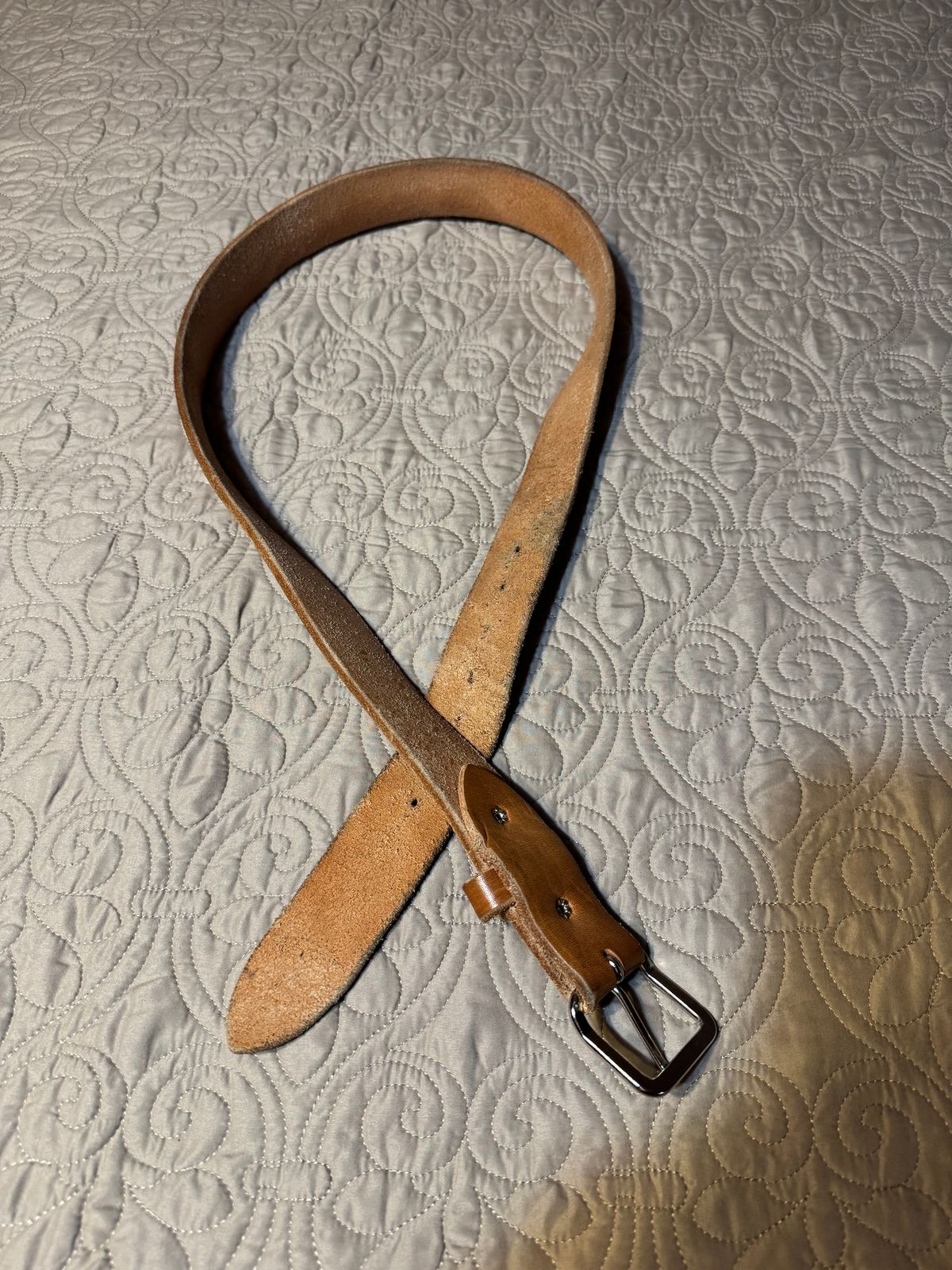 Photo by Bootsforever on November 2, 2025 of the Jay’s Custom Leather In Muddy Pond, Tennessee No Model Number in Waxed Natural Veg Tan.