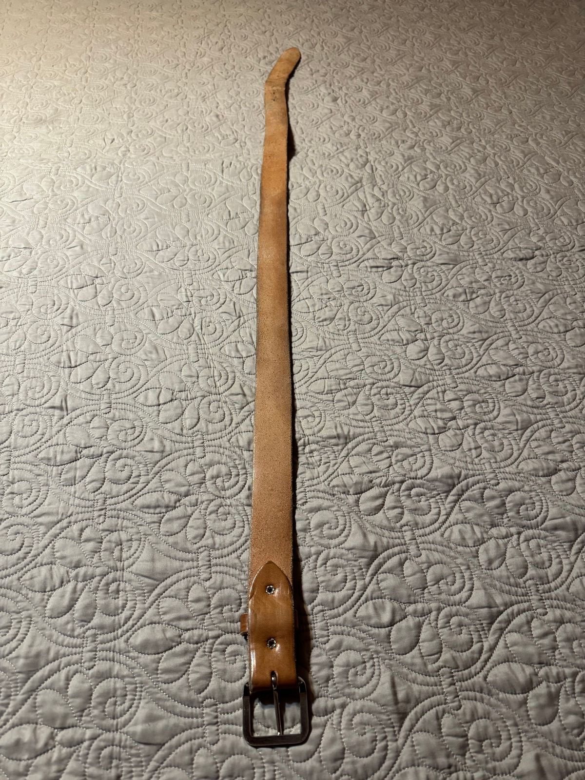 Photo by Bootsforever on November 2, 2025 of the Jay’s Custom Leather In Muddy Pond, Tennessee No Model Number in Waxed Natural Veg Tan.