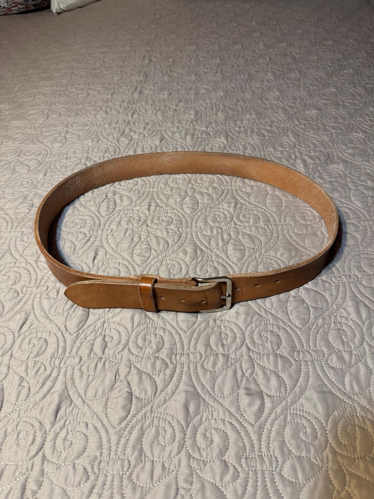 Photo by Bootsforever on November 2, 2025 of the Jay’s Custom Leather In Muddy Pond, Tennessee No Model Number in Waxed Natural Veg Tan.