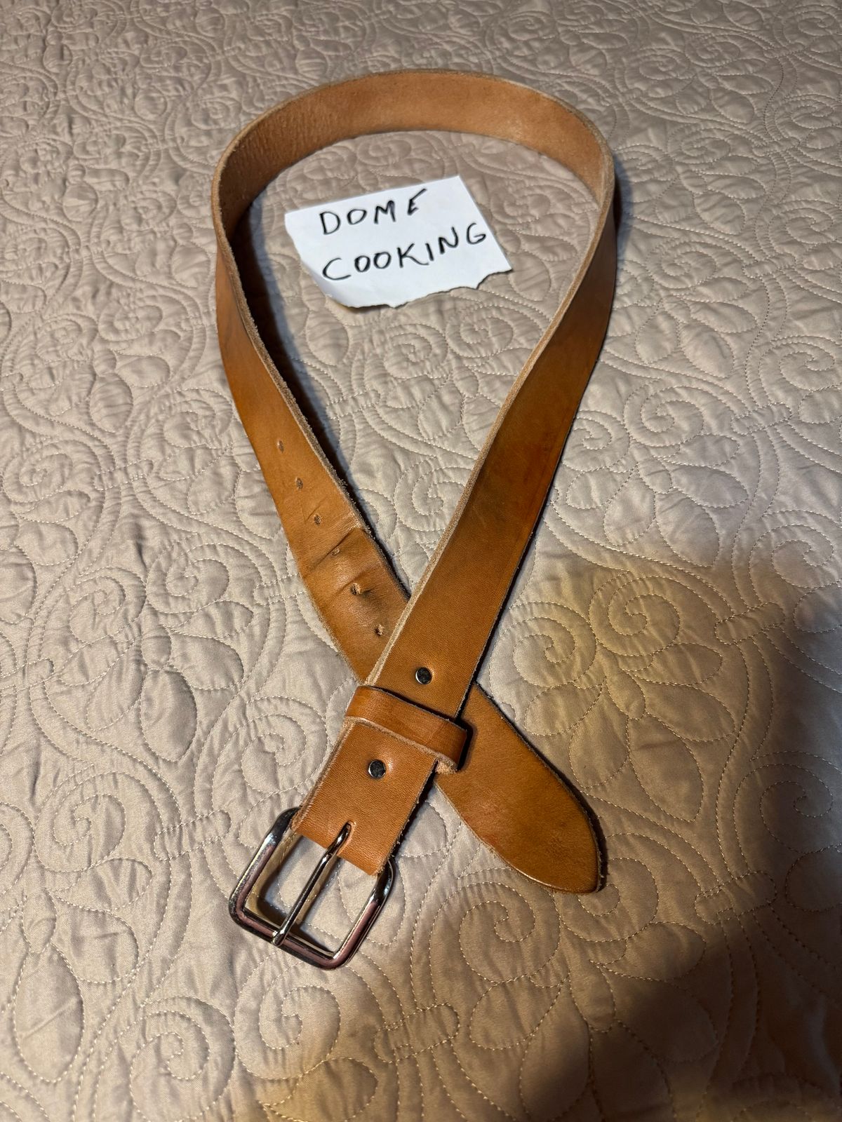 Photo by Bootsforever on November 2, 2025 of the Jay’s Custom Leather In Muddy Pond, Tennessee No Model Number in Waxed Natural Veg Tan.