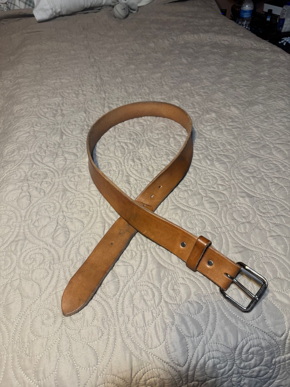 Photo by Bootsforever on December 2, 2025 of the Jay’s Custom Leather In Muddy Pond, Tennessee No Model Number in Waxed Natural Veg Tan.