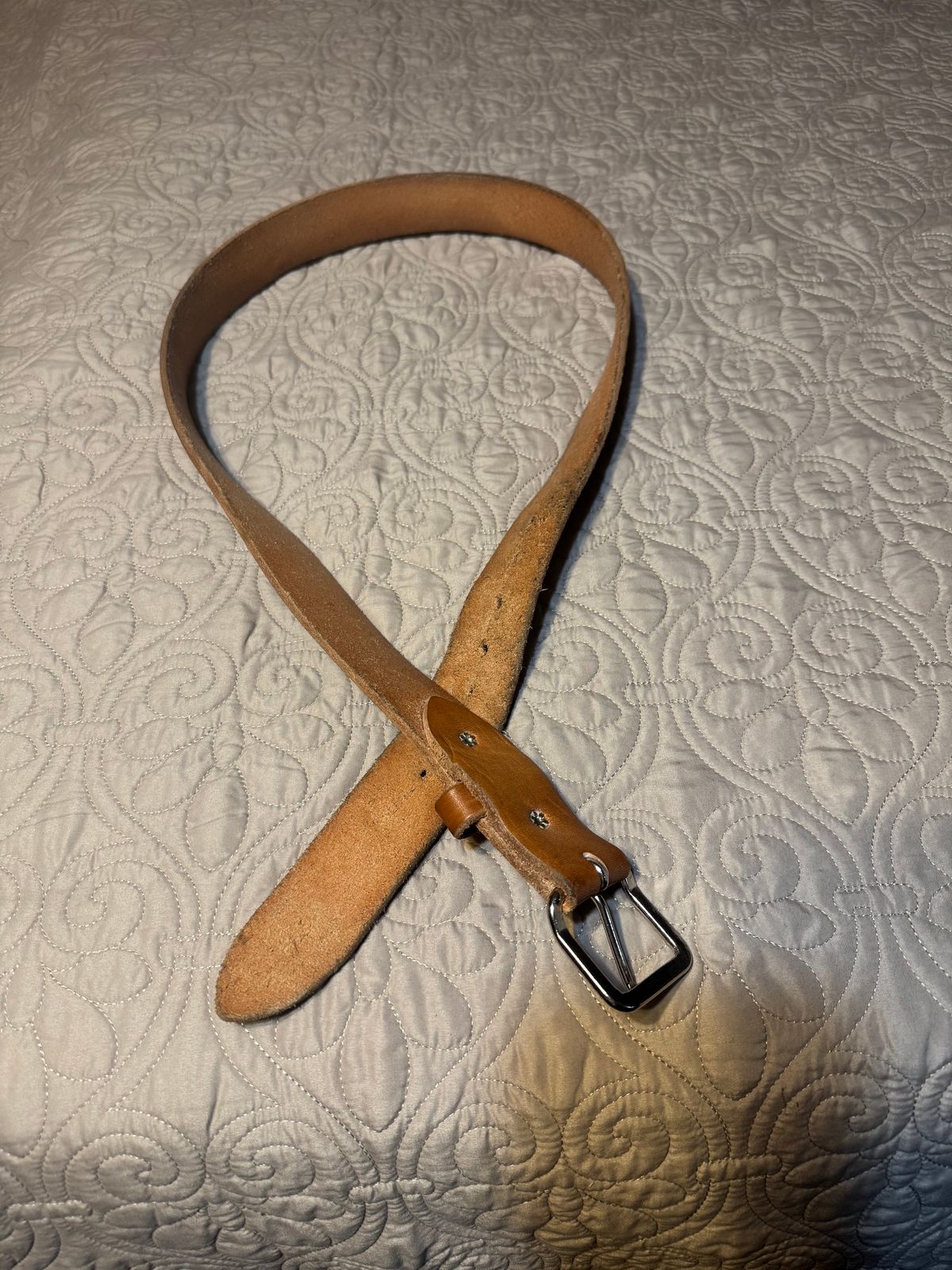 Photo by Bootsforever on December 2, 2025 of the Jay’s Custom Leather In Muddy Pond, Tennessee No Model Number in Waxed Natural Veg Tan.