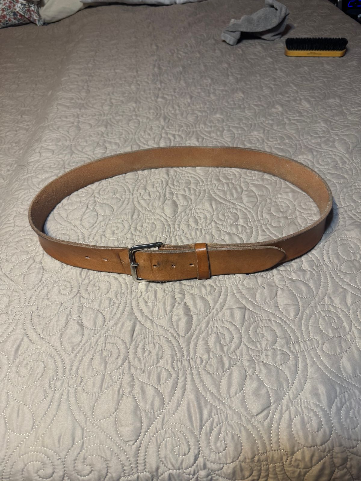 Photo by Bootsforever on January 2, 2026 of the Jay’s Custom Leather In Muddy Pond, Tennessee No Model Number in Waxed Natural Veg Tan.