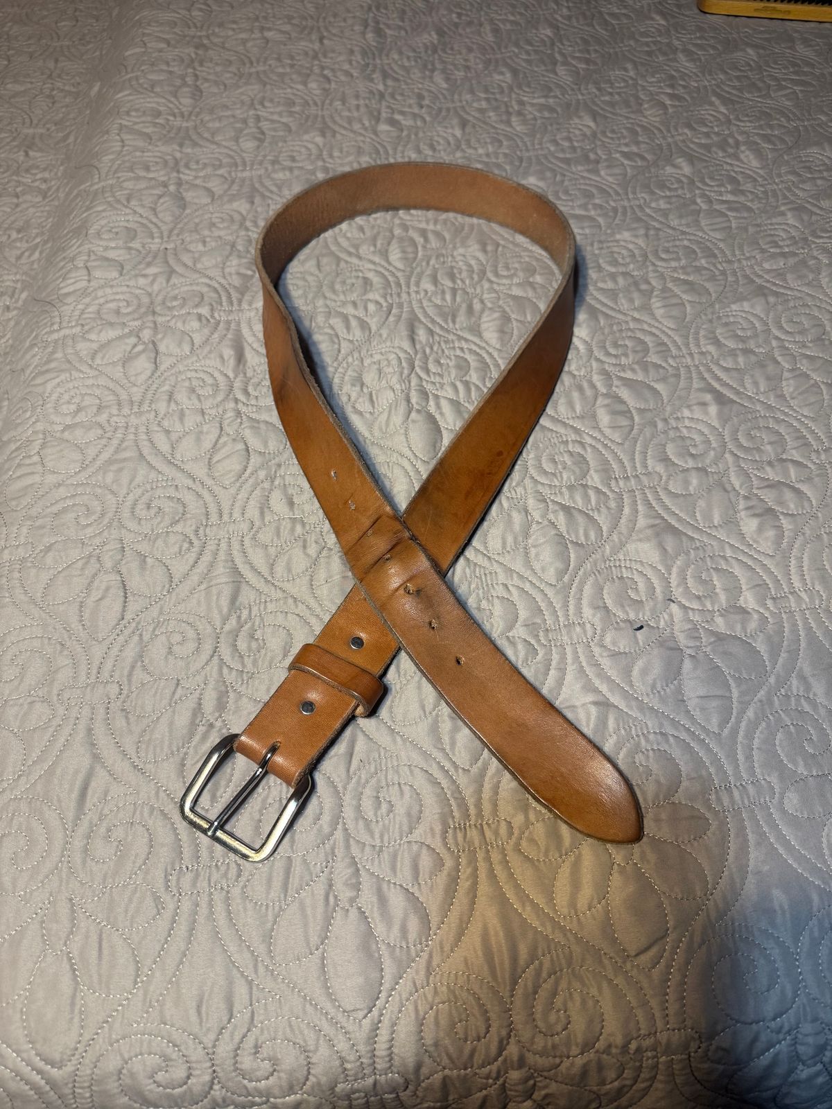 Photo by Bootsforever on January 2, 2026 of the Jay’s Custom Leather In Muddy Pond, Tennessee No Model Number in Waxed Natural Veg Tan.