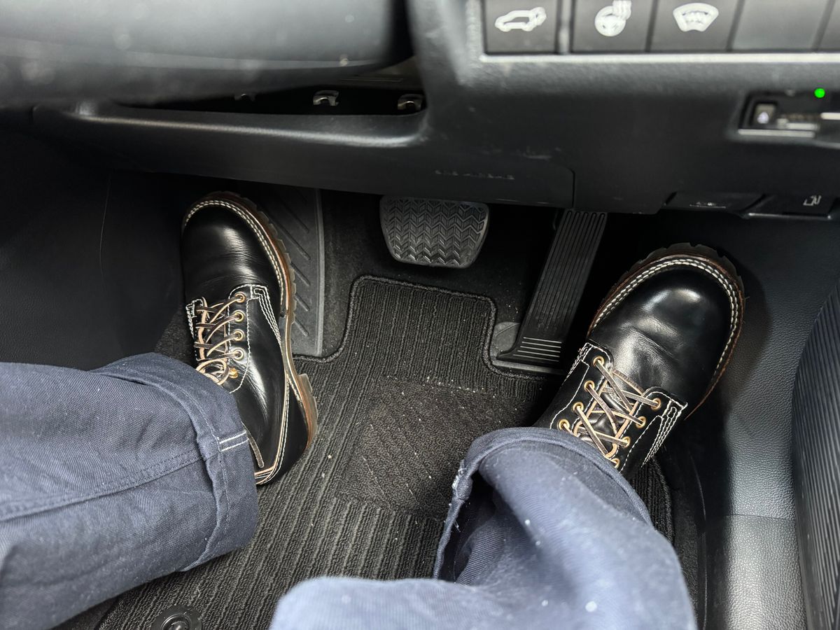 Photo by KaniThunder on March 16, 2026 of the Wesco Warren Boot in Horween Black Chromexcel Horsehide.