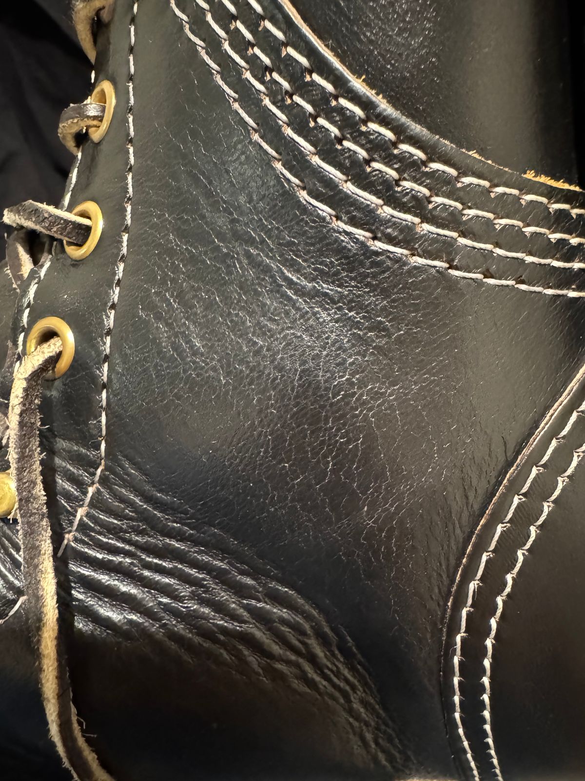 Photo by KaniThunder on March 17, 2026 of the Wesco Warren Boot in Horween Black Chromexcel Horsehide.