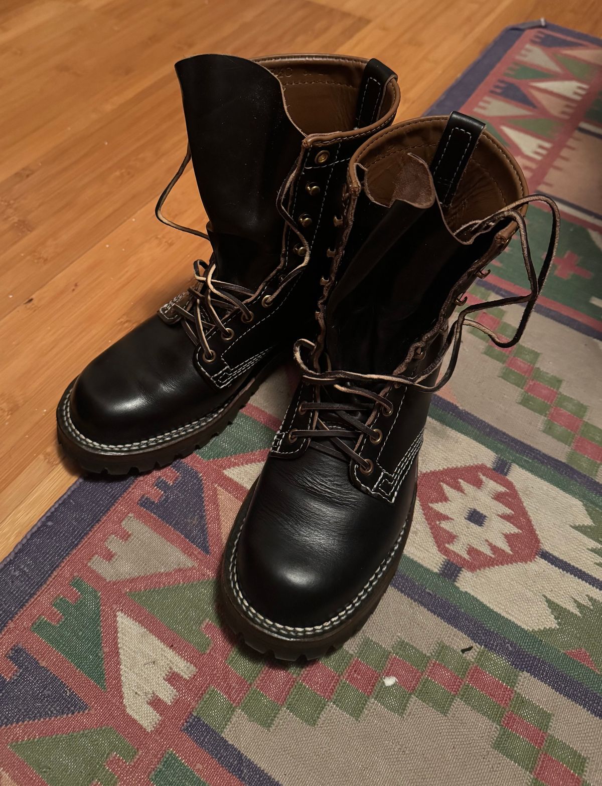 Photo by KaniThunder on February 21, 2026 of the Wesco Warren Boot in Maryam Black Horsehide.