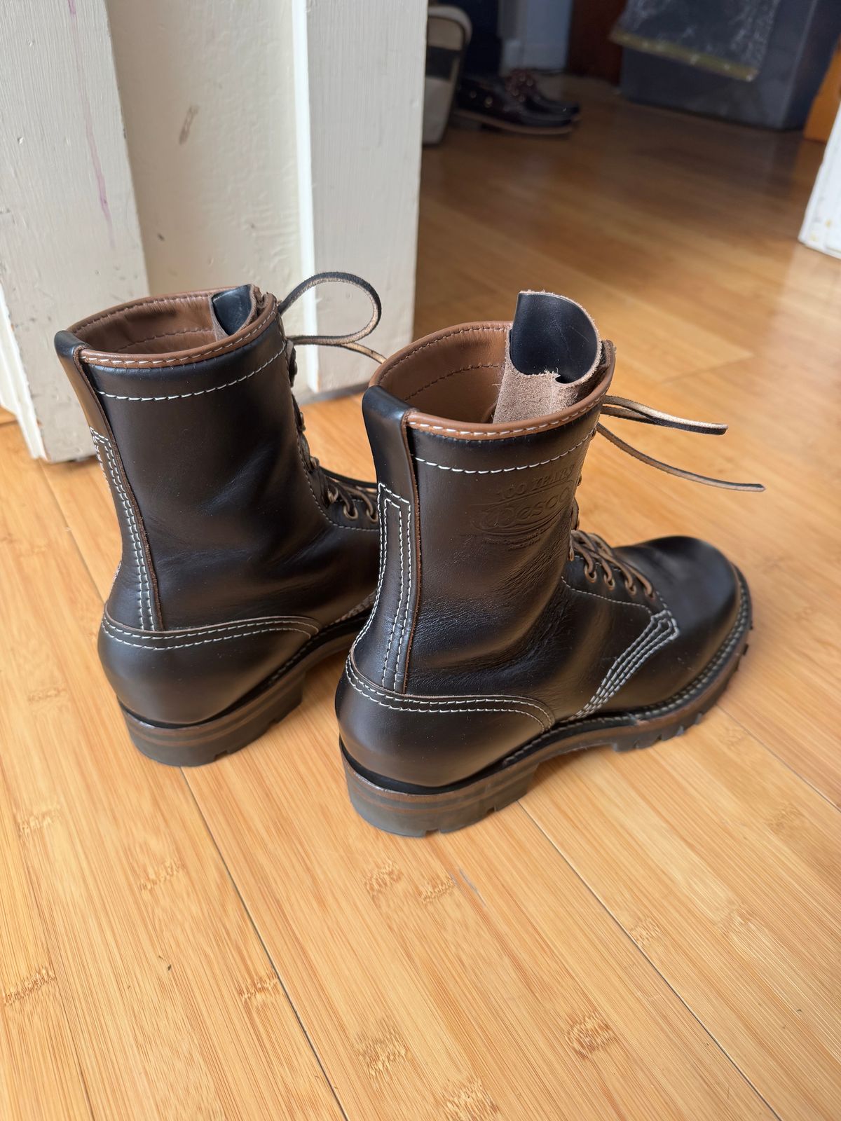 Photo by KaniThunder on February 28, 2026 of the Wesco Warren Boot in Horween Black Chromexcel Horsehide.