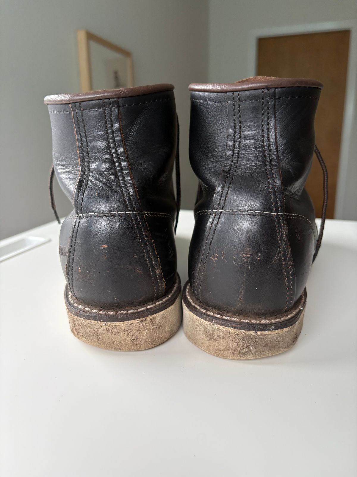 Photo by texasian on April 2, 2026 of the Red Wing 6-Inch Classic Moc in S.B. Foot Black Prairie.