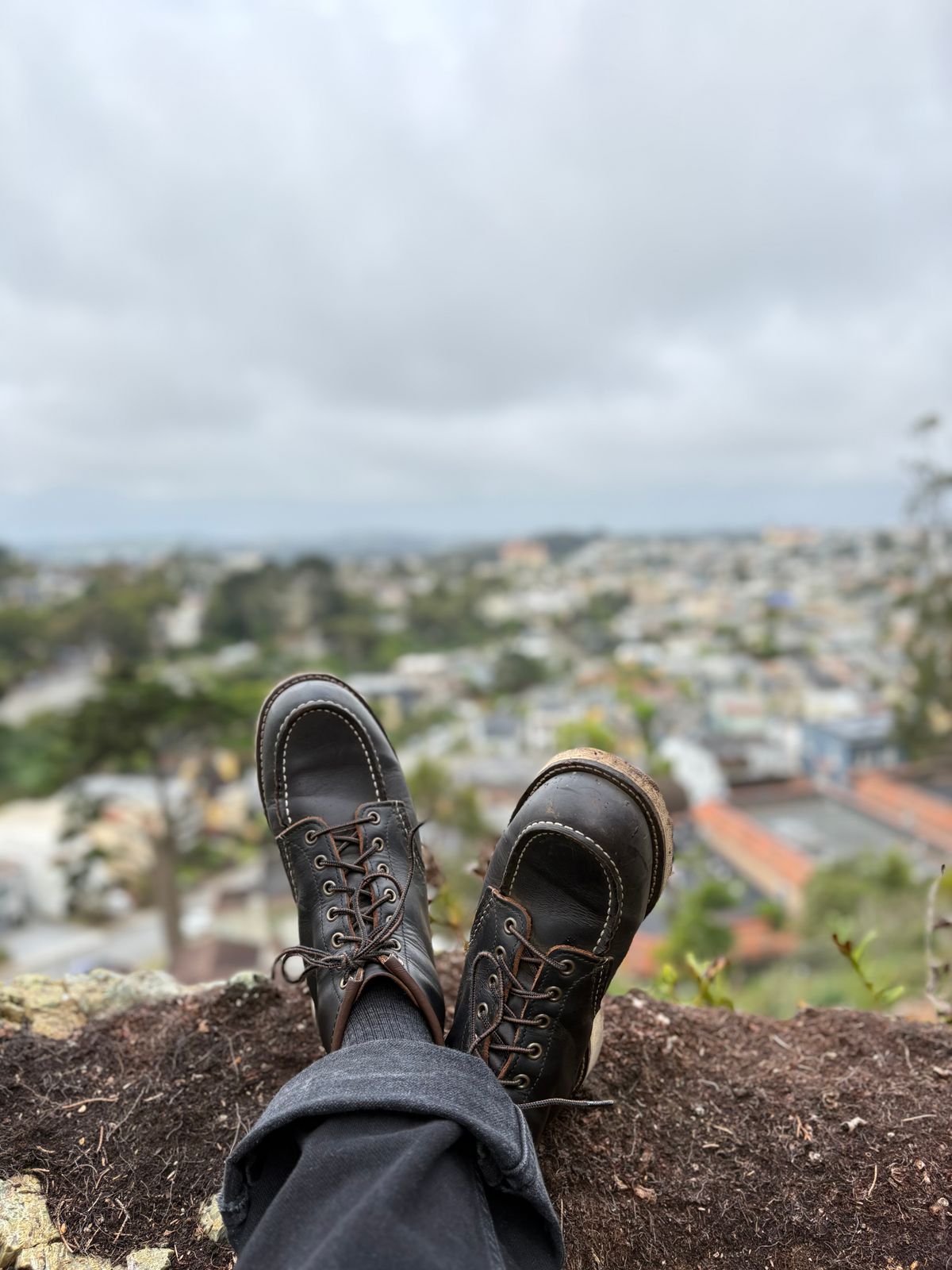 Photo by texasian on April 1, 2026 of the Red Wing 6-Inch Classic Moc in S.B. Foot Black Prairie.