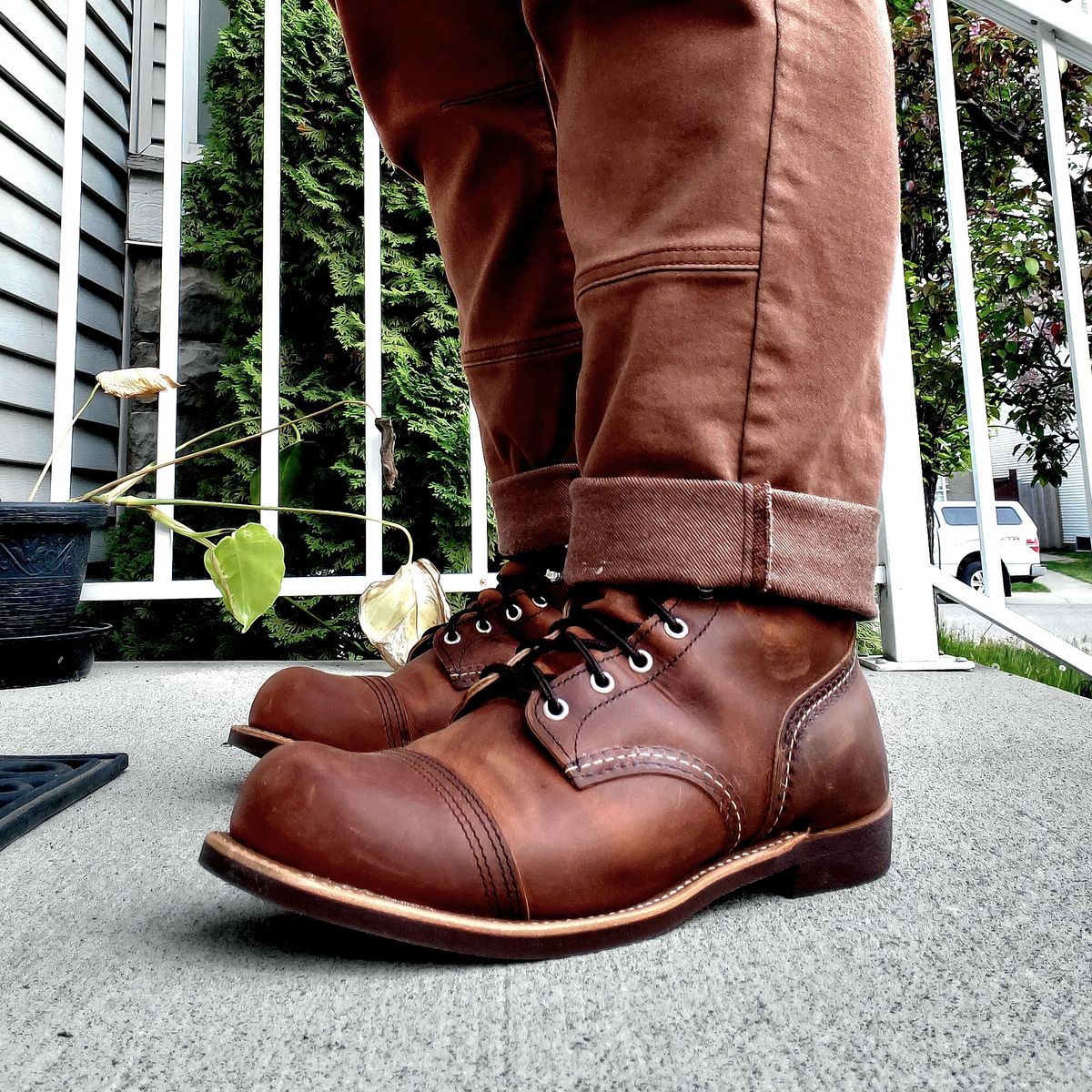 Photo by AD05 on May 25, 2023 of the Red Wing Iron Ranger in S.B. Foot Copper Rough and Tough.