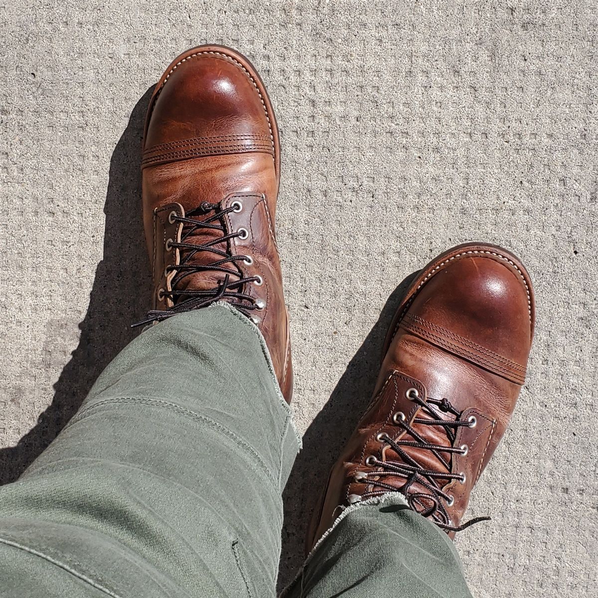 Photo by AD05 on March 31, 2024 of the Red Wing Iron Ranger in S.B. Foot Copper Rough and Tough.