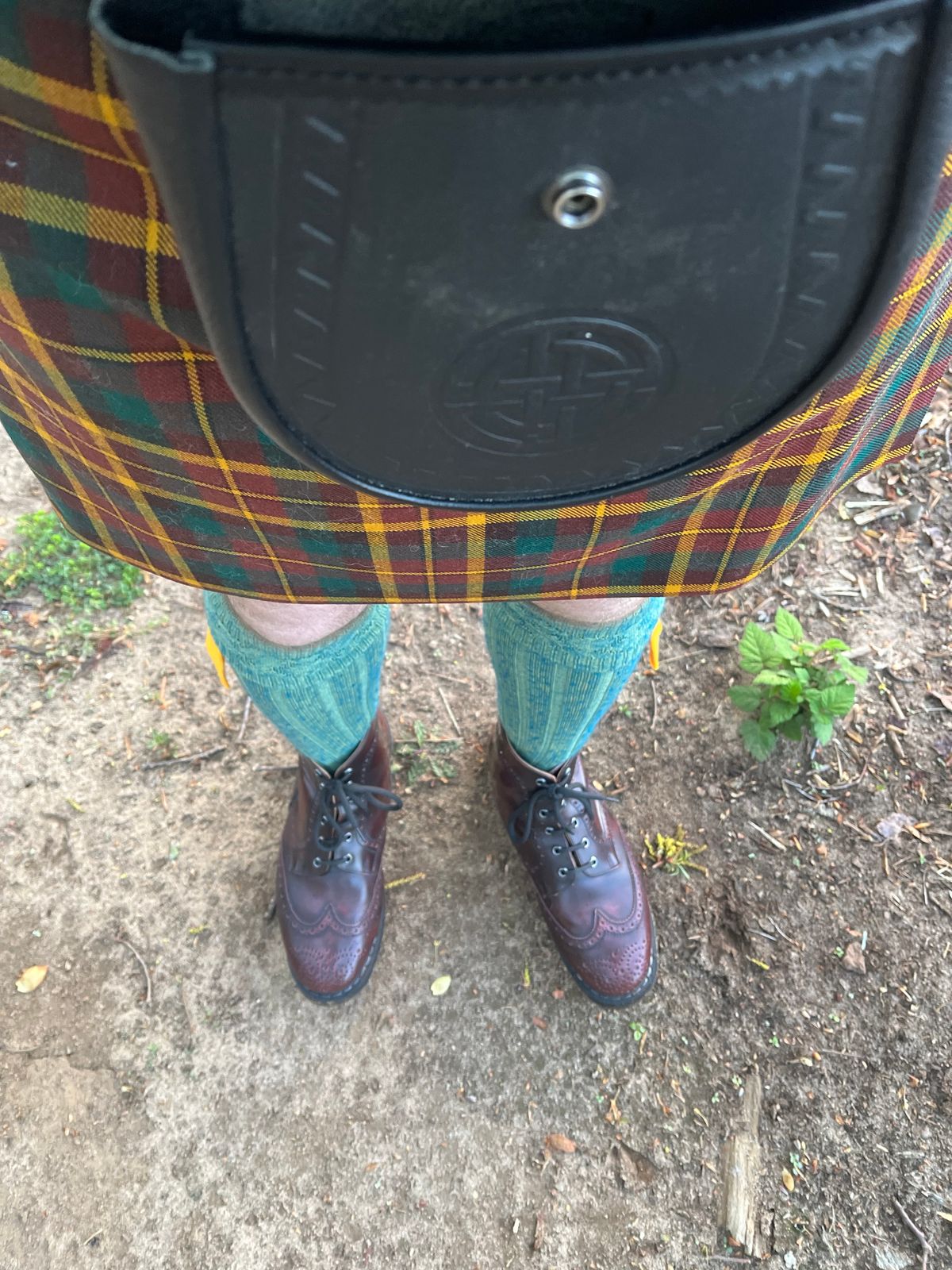 Photo by TheGoodOlRebel on April 20, 2026 of the Solovair Brogue Boot in Solovair Burgundy Rub-Off.