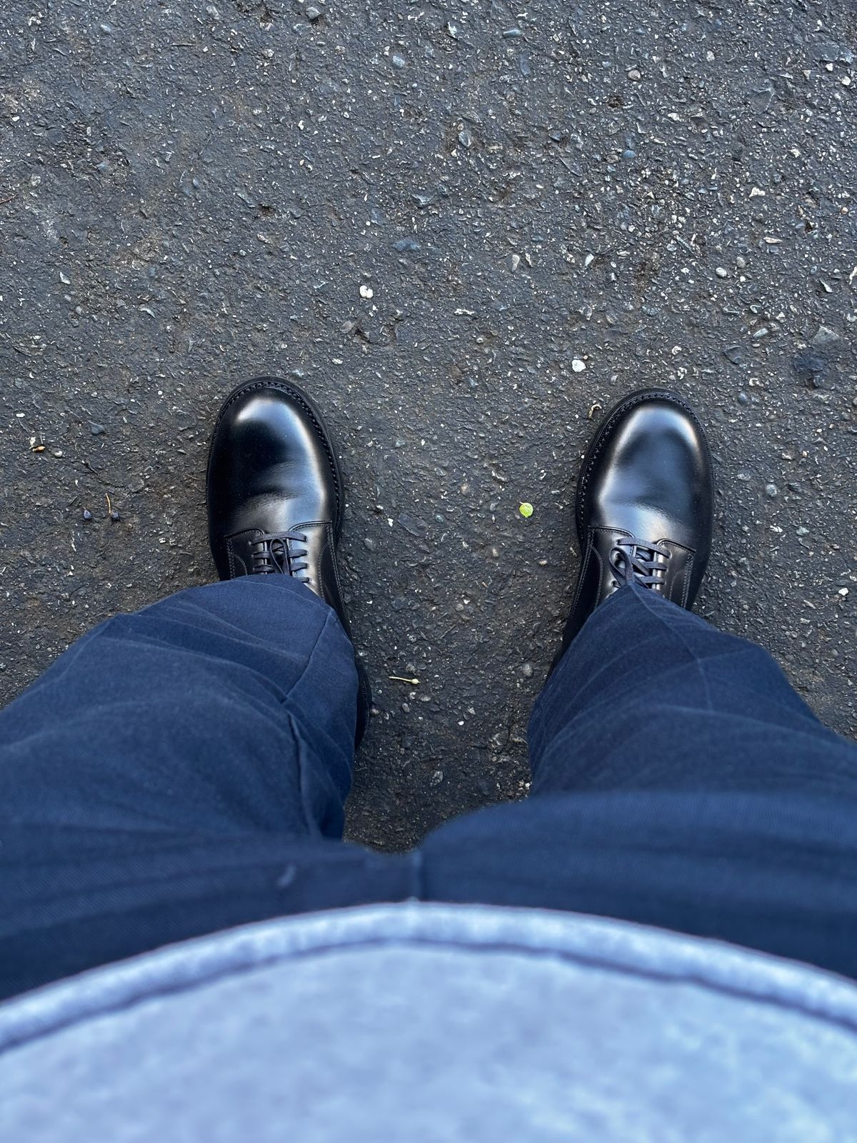 Photo by Skinnylegend on April 28, 2026 of the John Lofgren USN Low Quarter Shoes in Black French Calfskin.