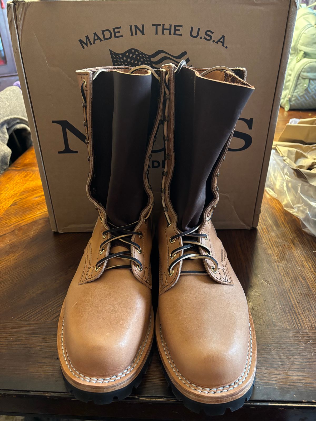 Photo by isellpills on January 21, 2026 of the Nicks DomePro in Horween Light Natural Dublin.