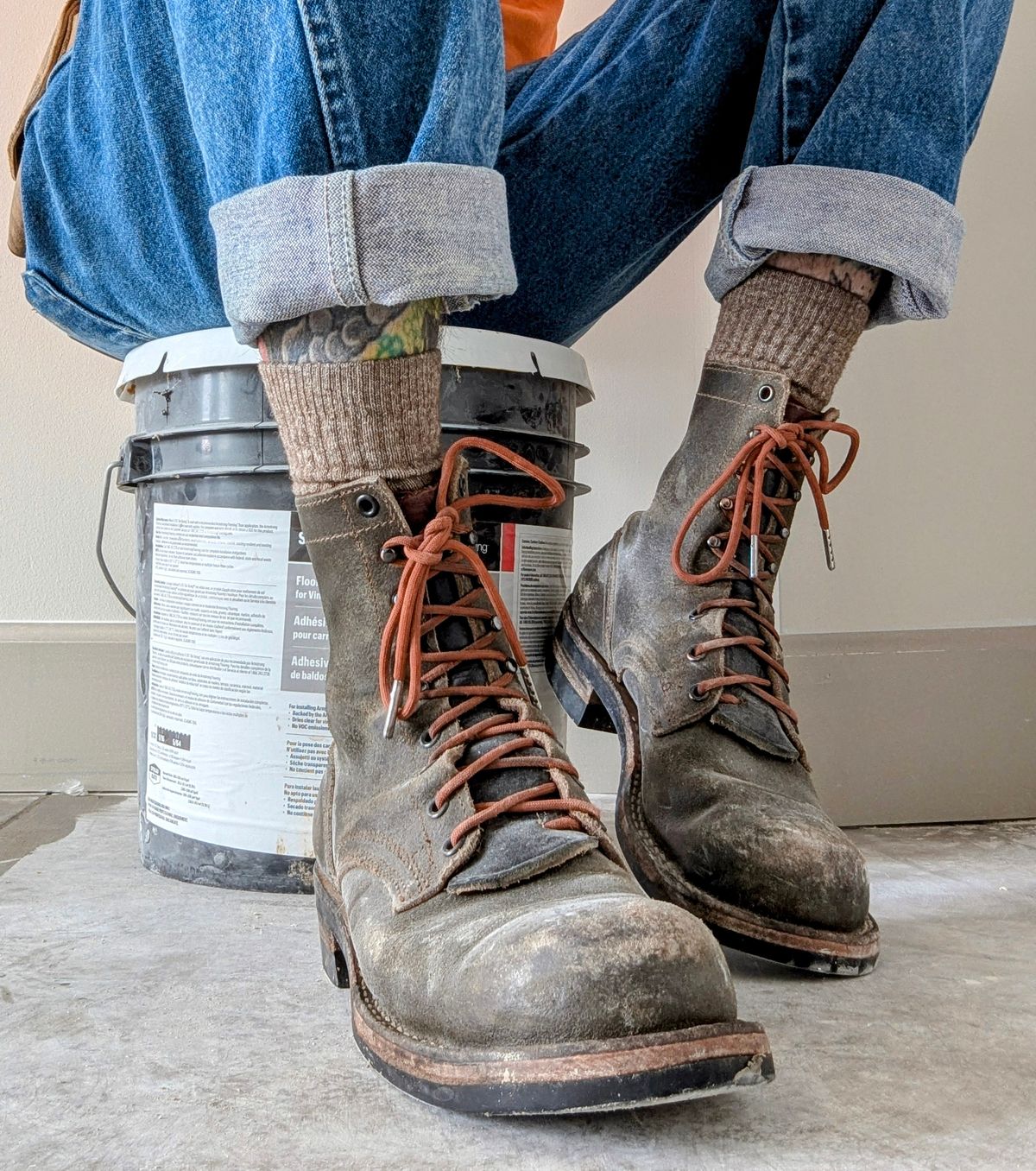 Photo by Pedro_Carolino on February 12, 2026 of the Nicks MTO in Horween Greener Pastures Waxed Flesh.