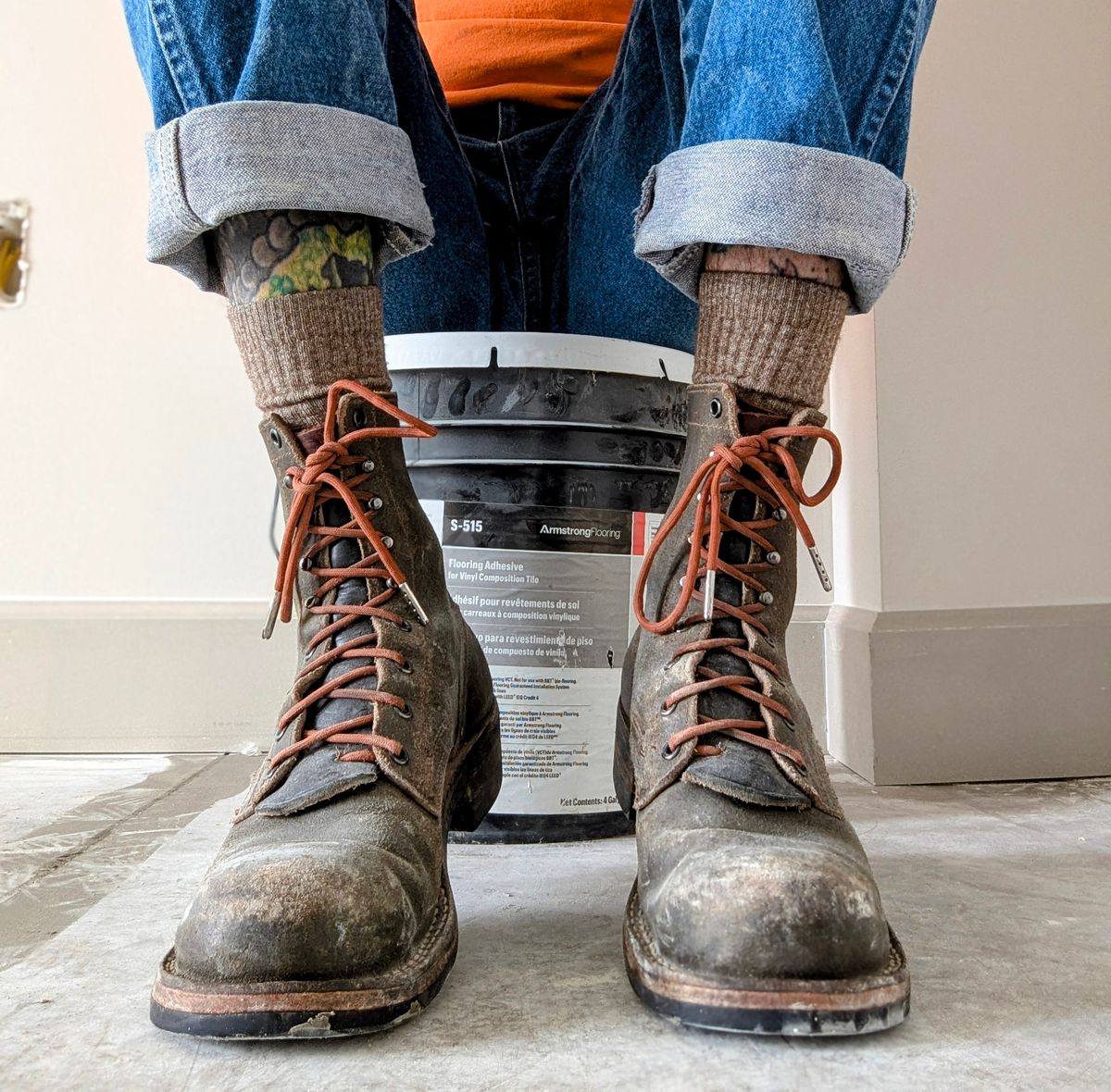 Photo by Pedro_Carolino on February 12, 2026 of the Nicks MTO in Horween Greener Pastures Waxed Flesh.