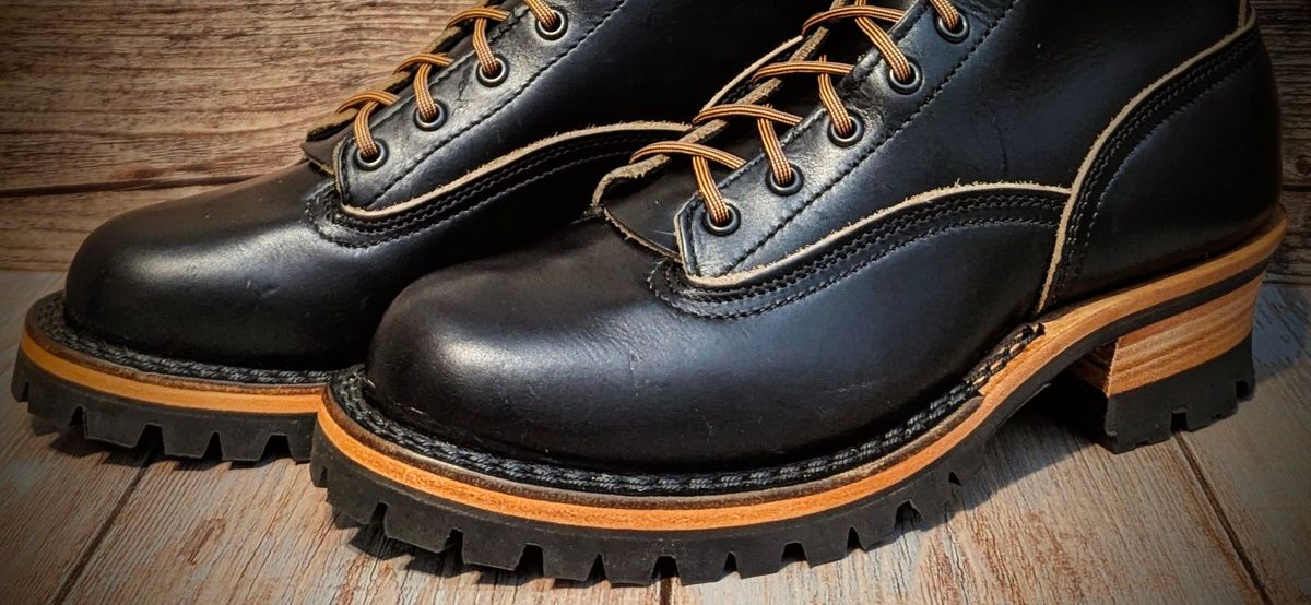 Photo by Pedro_Carolino on March 24, 2026 of the Nicks Lace To Toe in Horween Black Chromexcel.