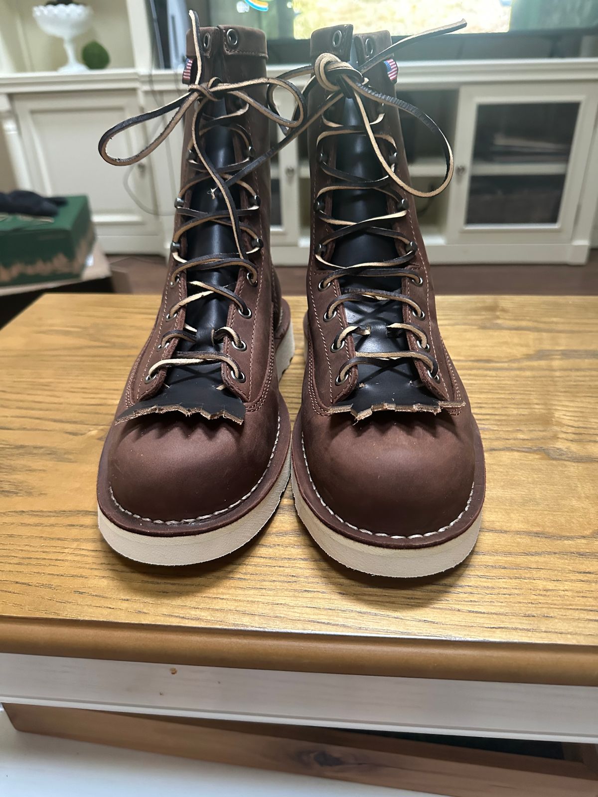 Photo by RedBrickSailor on July 3, 2026 of the Danner Bull Run 8” in Brown Full Grain.
