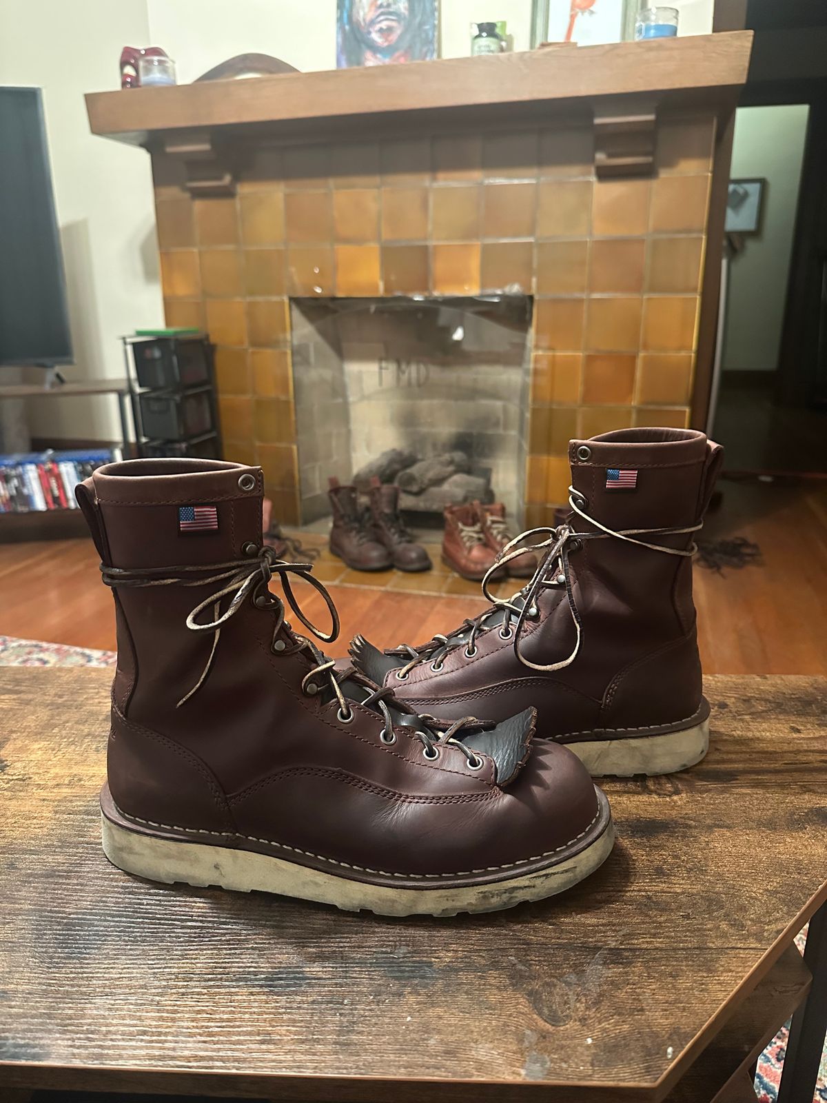 Photo by RedBrickSailor on July 8, 2026 of the Danner Bull Run 8” in Brown Full Grain.