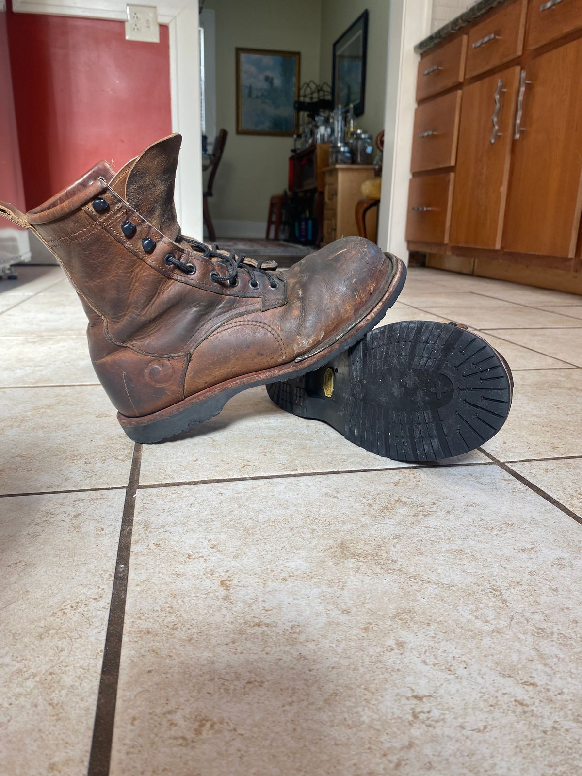 Photo by RedBrickSailor on January 27, 2026 of the Origin The Built Boot in Whiskey Water Resistant.