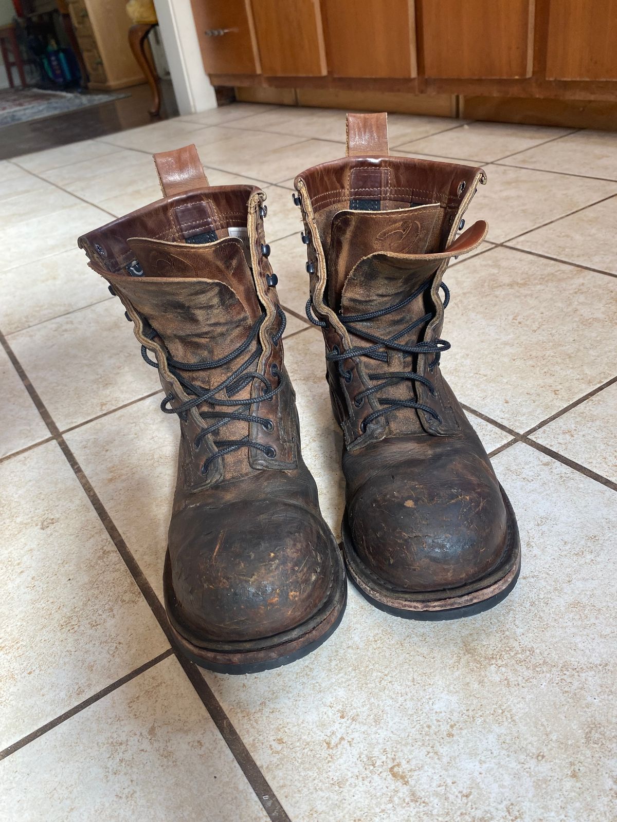 Photo by RedBrickSailor on January 27, 2026 of the Origin The Built Boot in Whiskey Water Resistant.